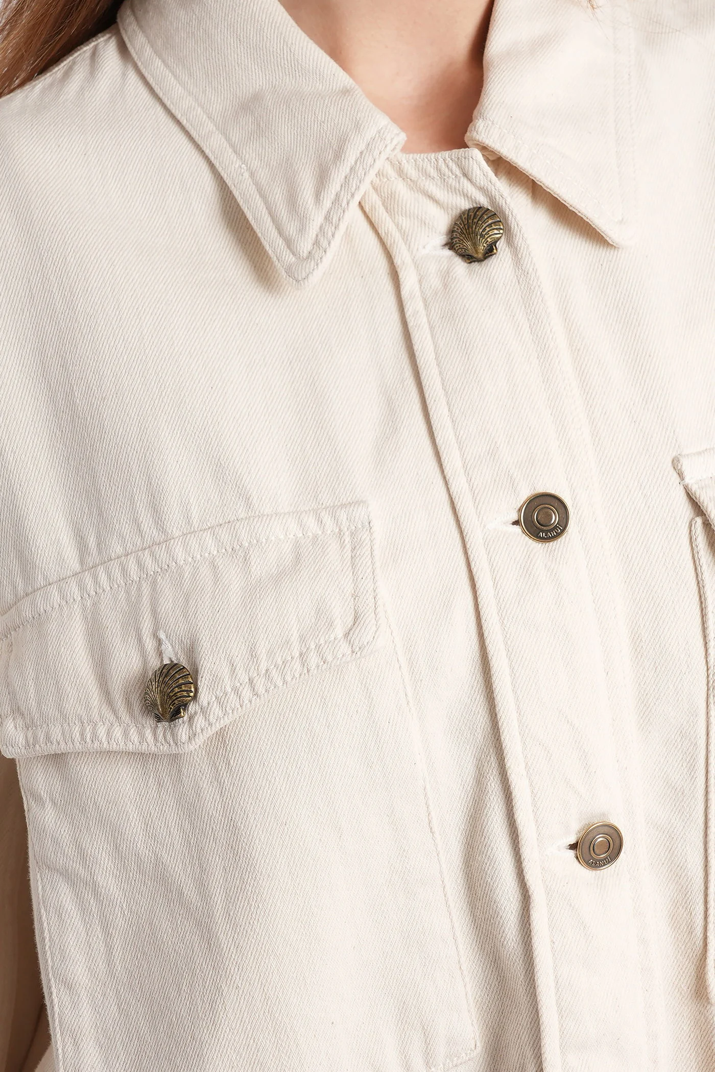 Denim Jackets in white cotton - Image 5