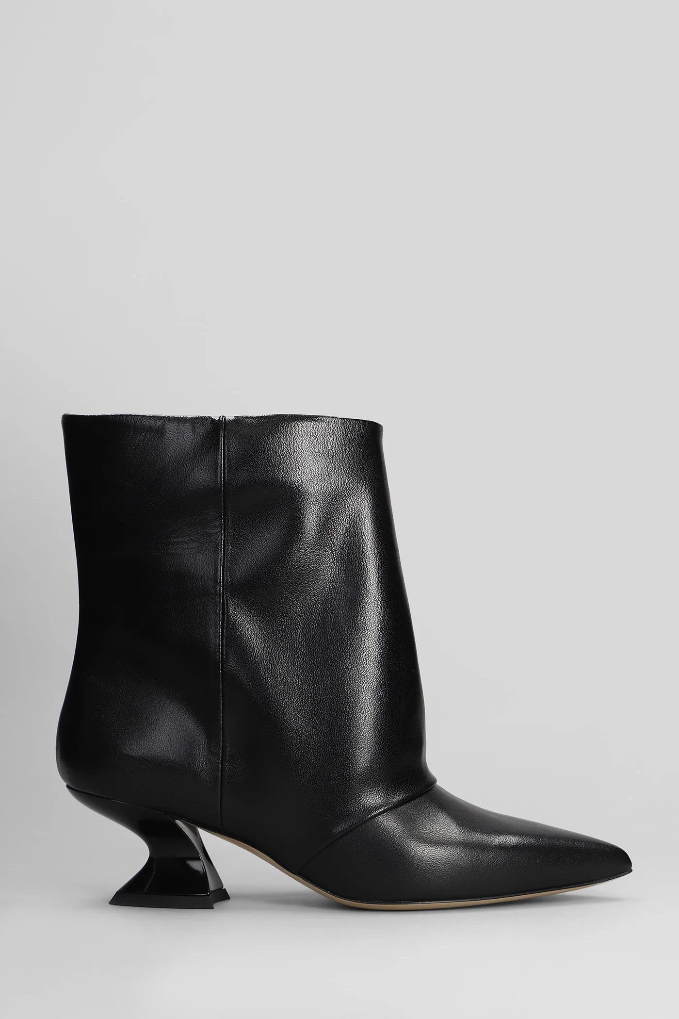 High heels Ankle boots in black leather