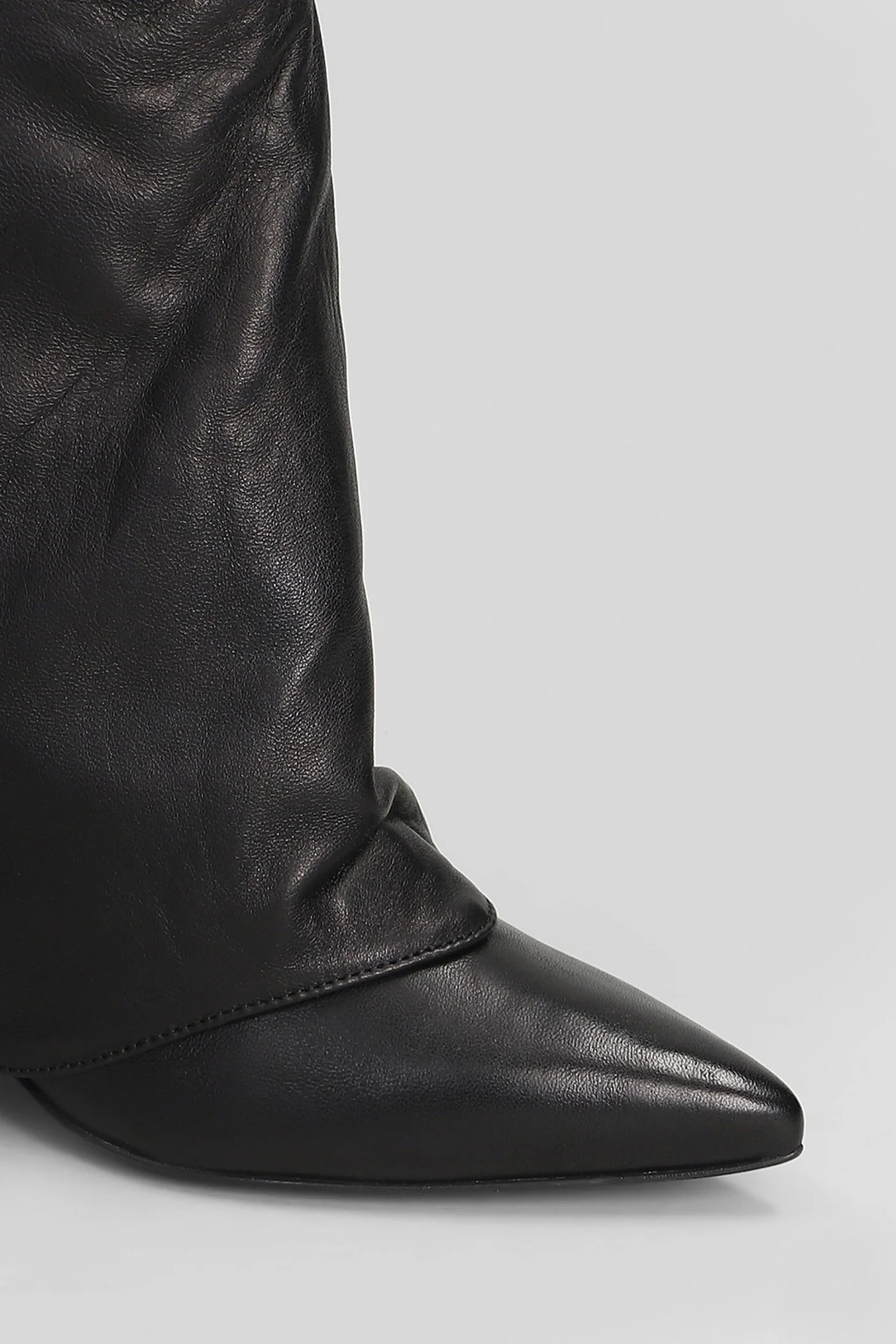 High heels Ankle boots in black leather - Image 5