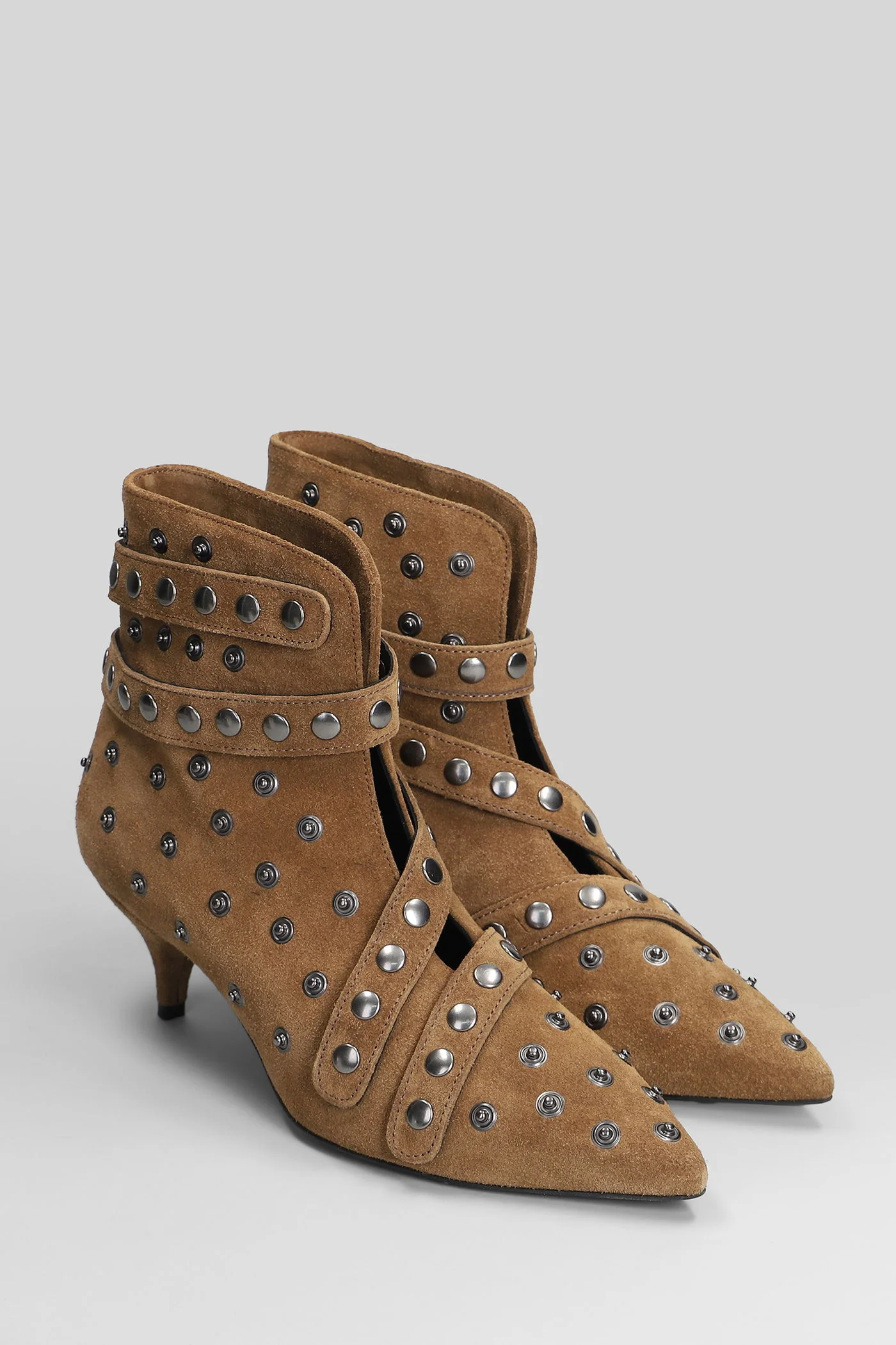High heels Ankle boots in brown suede - Image 2