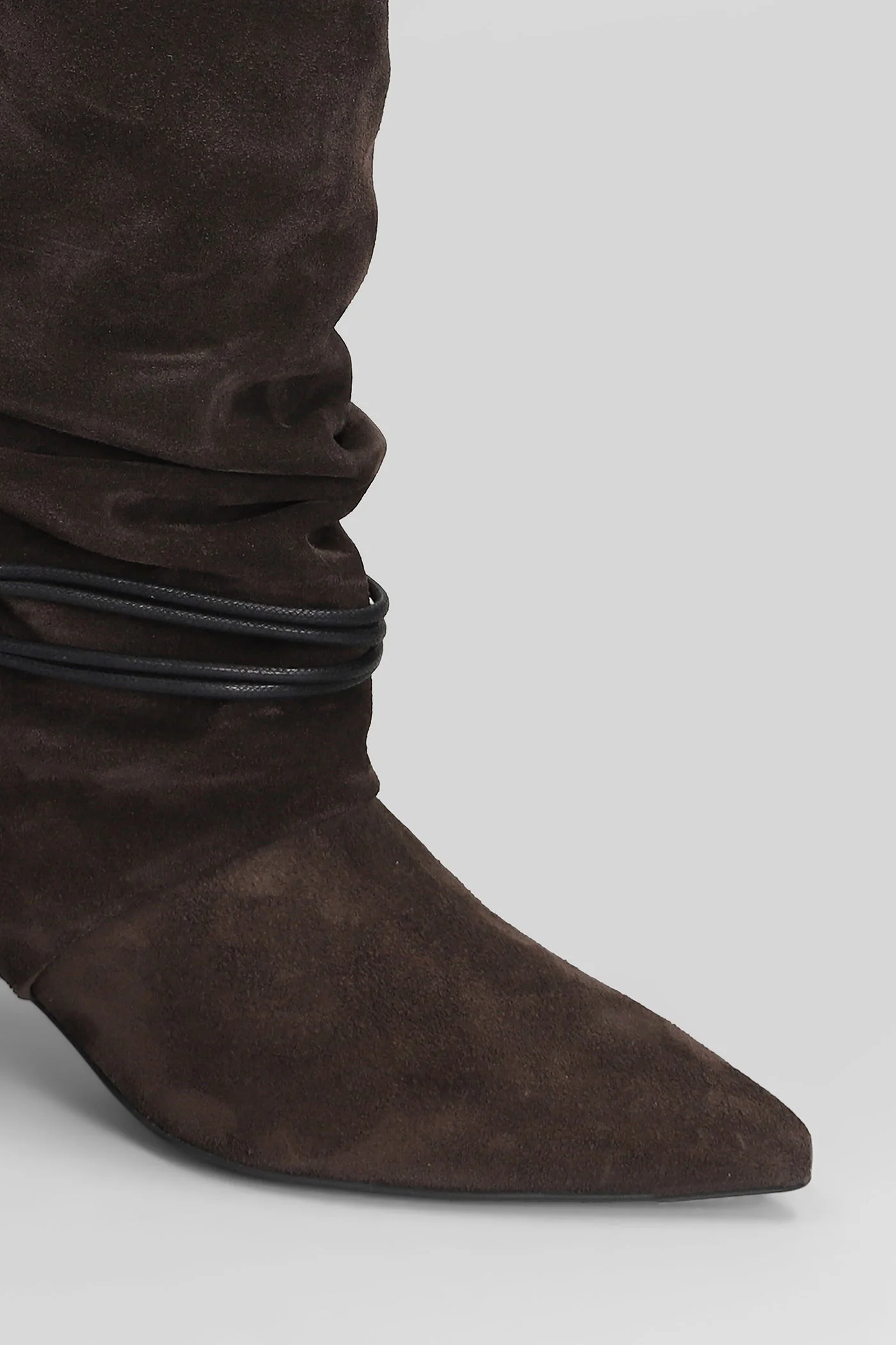 High heels Ankle boots in brown suede - Image 5