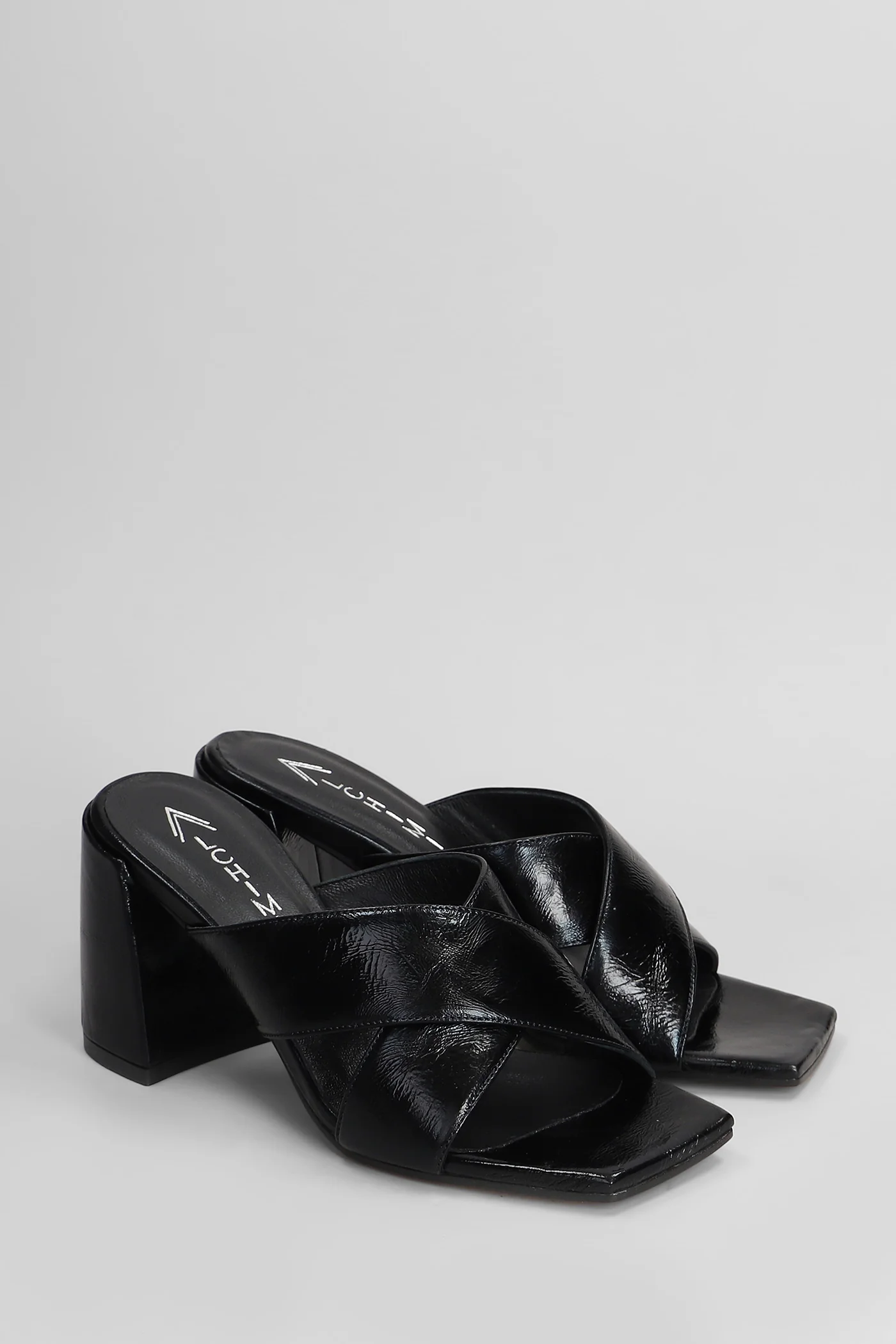 Slipper-Mule in black leather - Image 2