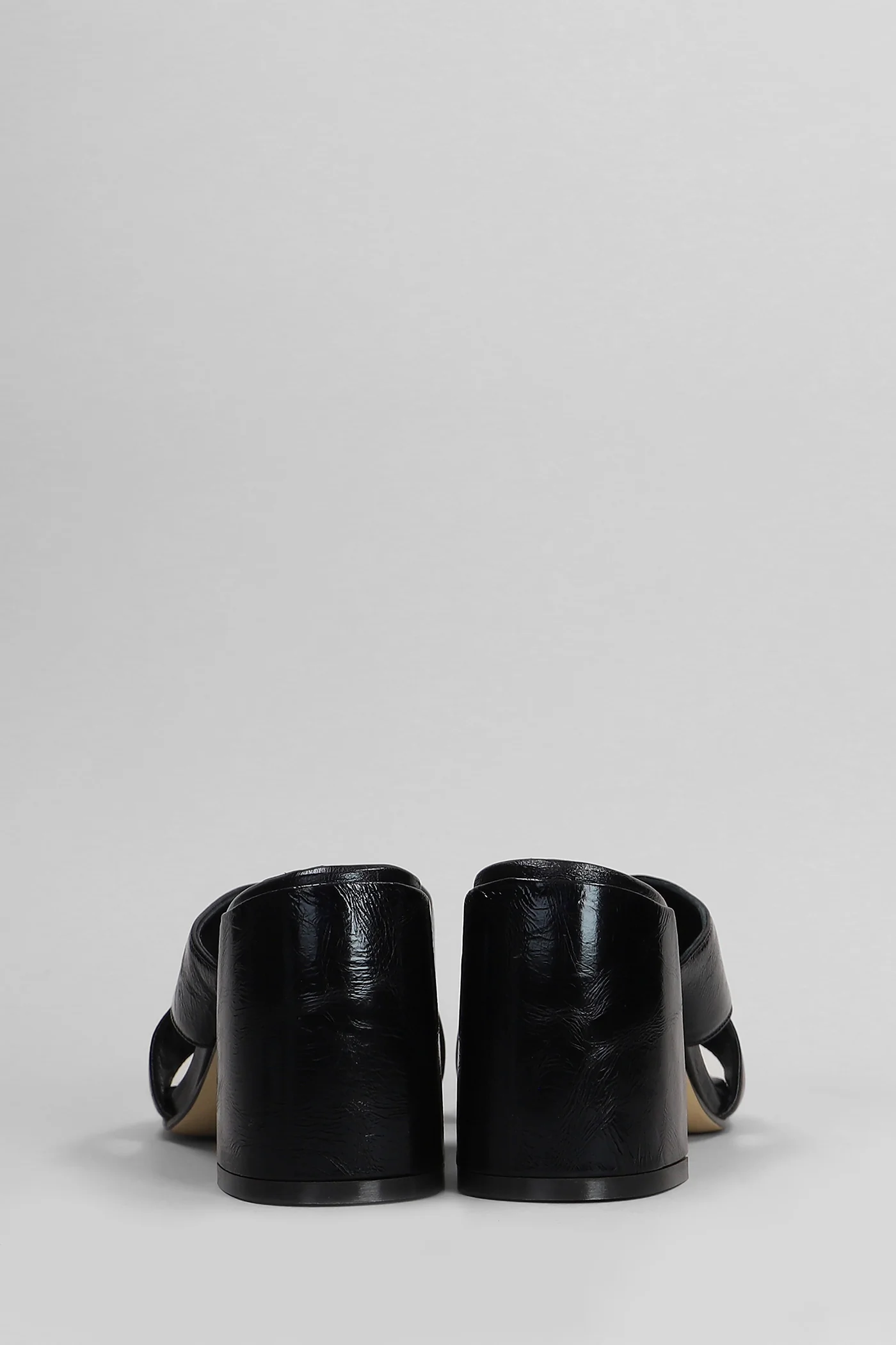 Slipper-Mule in black leather - Image 4
