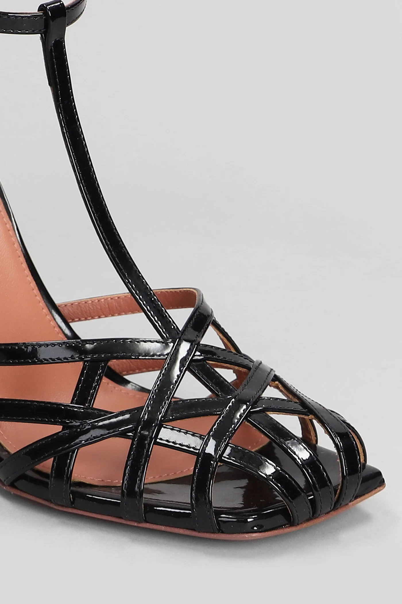 Lidia Sandals in black patent leather - Image 5