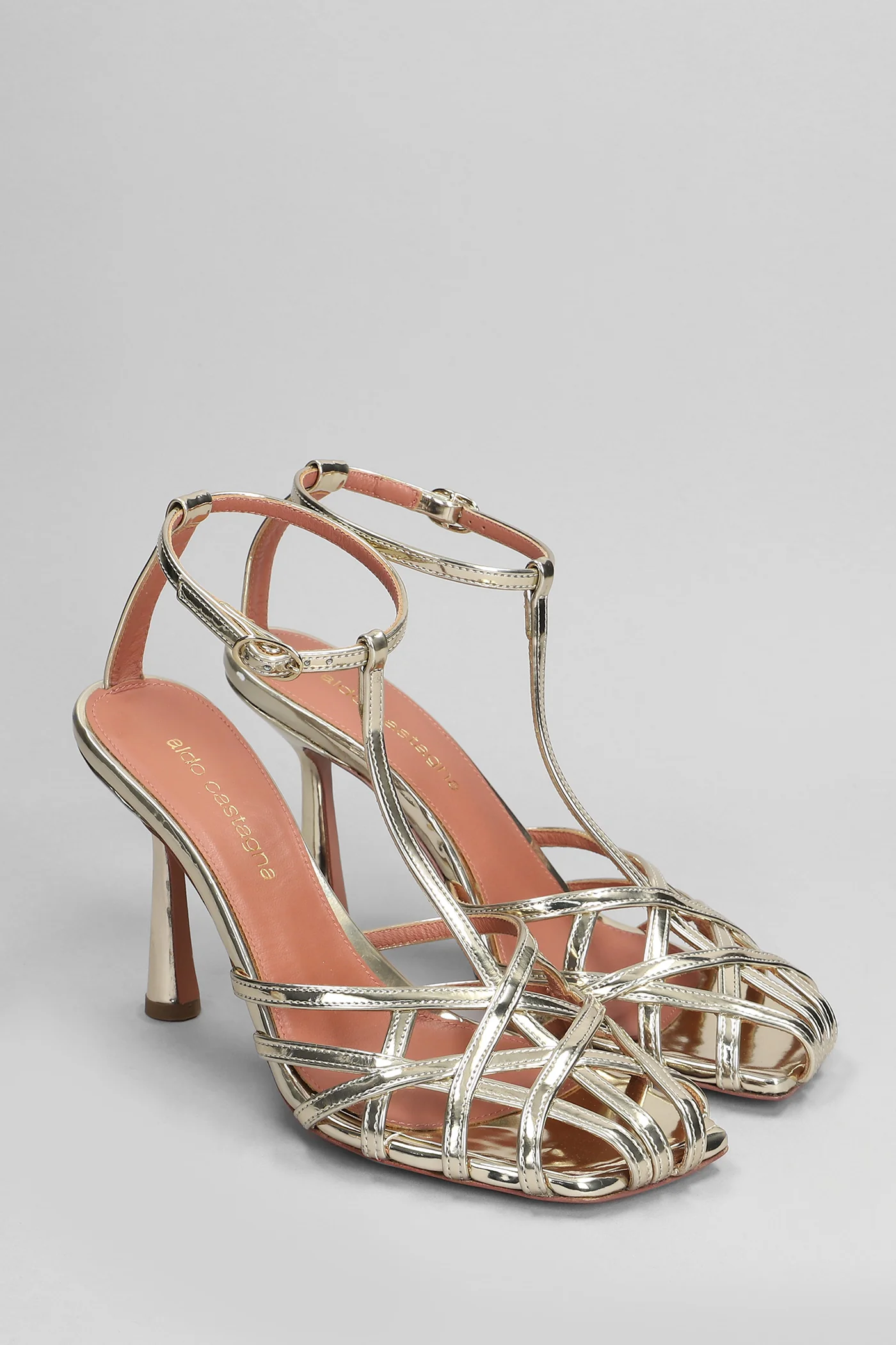 Lidia Sandals in platinum leather - Image 2