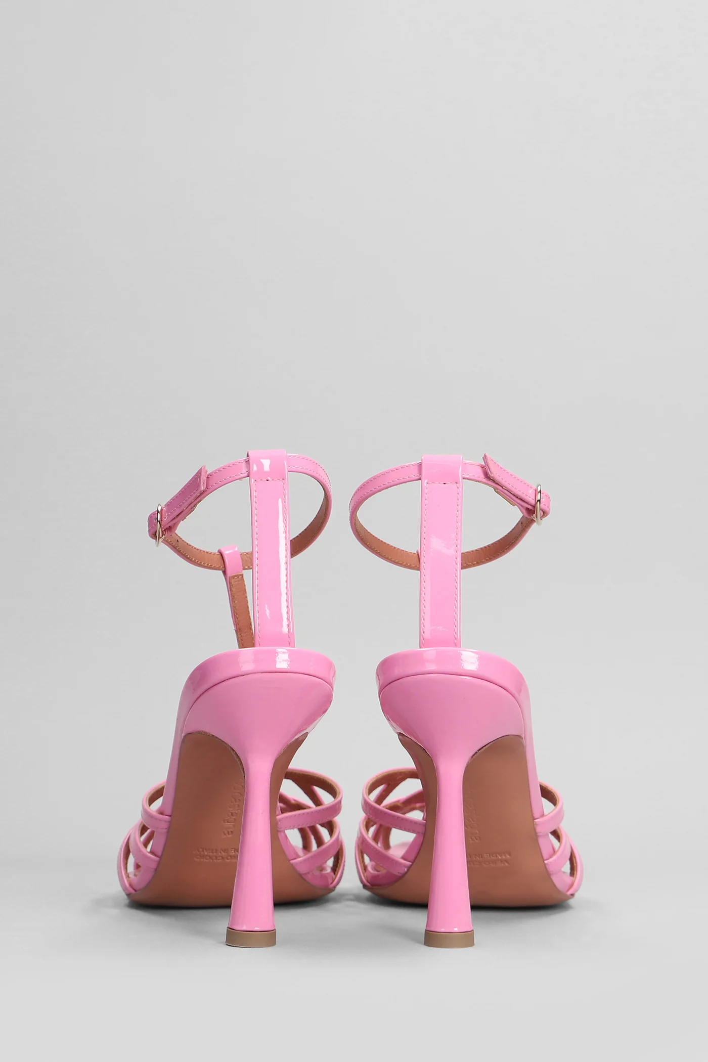 Lidia Sandals in rose-pink patent leather - Image 4