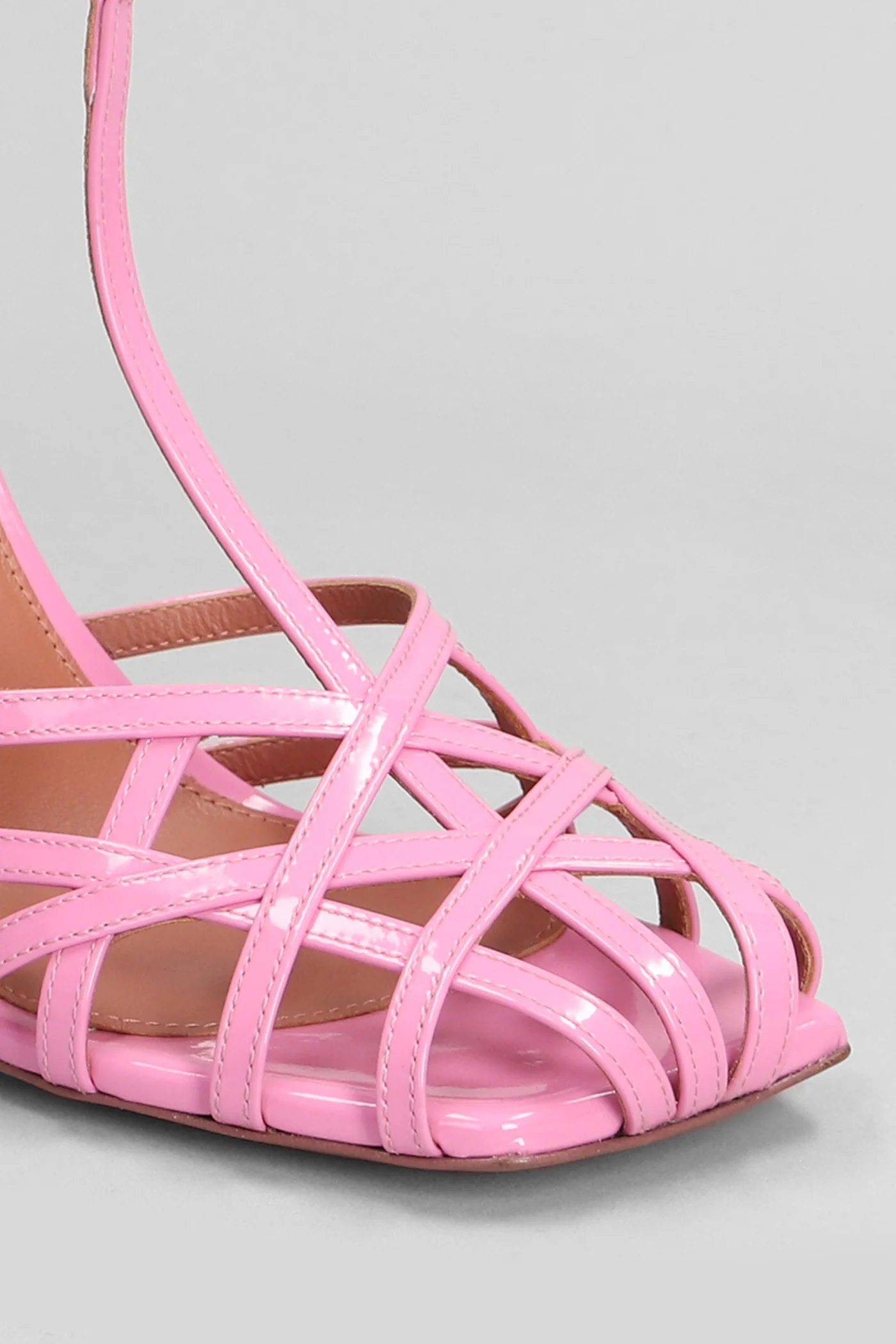 Lidia Sandals in rose-pink patent leather - Image 5