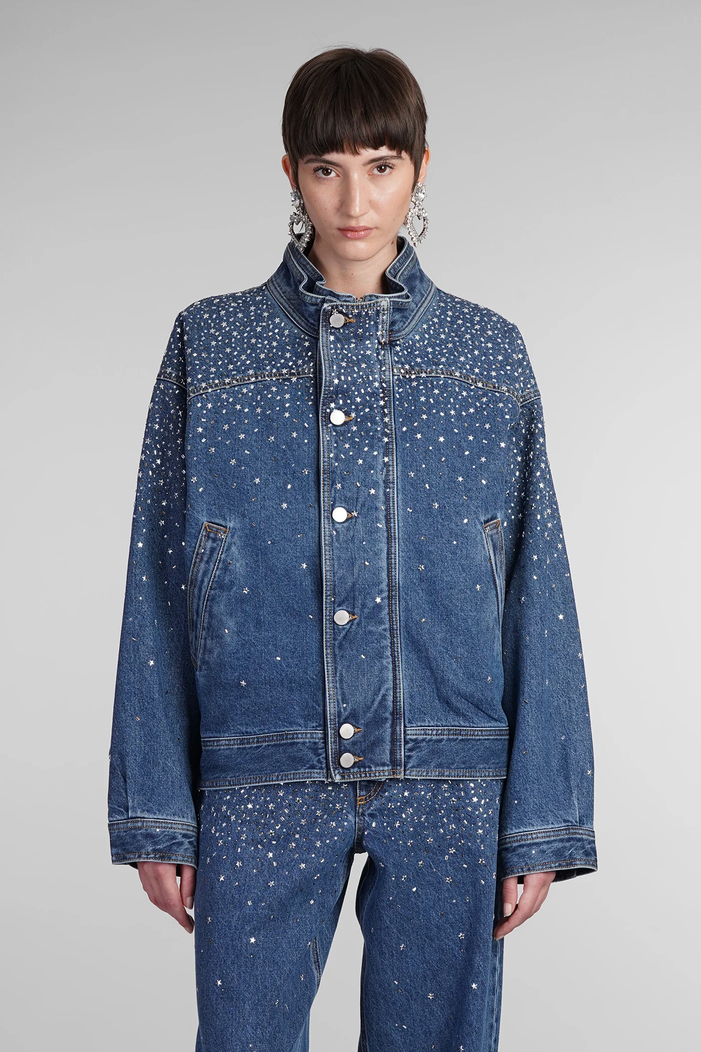 Denim Jackets in blue cotton