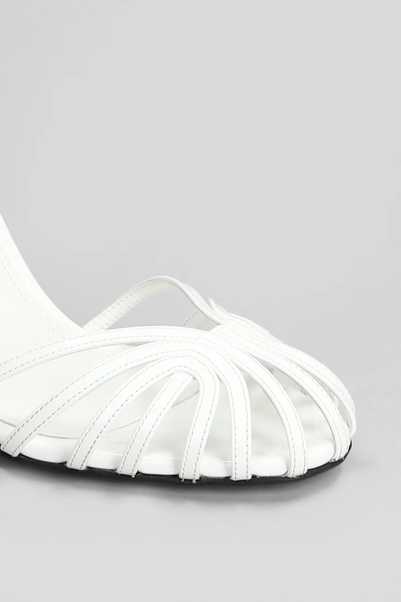 Ally 95 Sandals in white patent leather - Image 5
