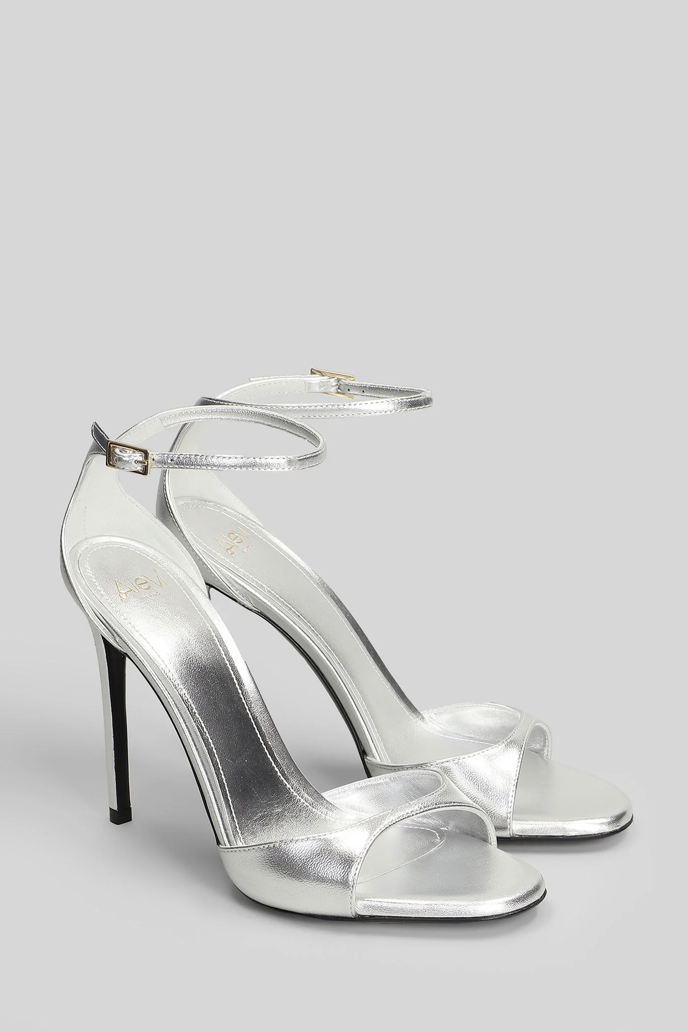 Bar 110 Sandals in silver leather - Image 2