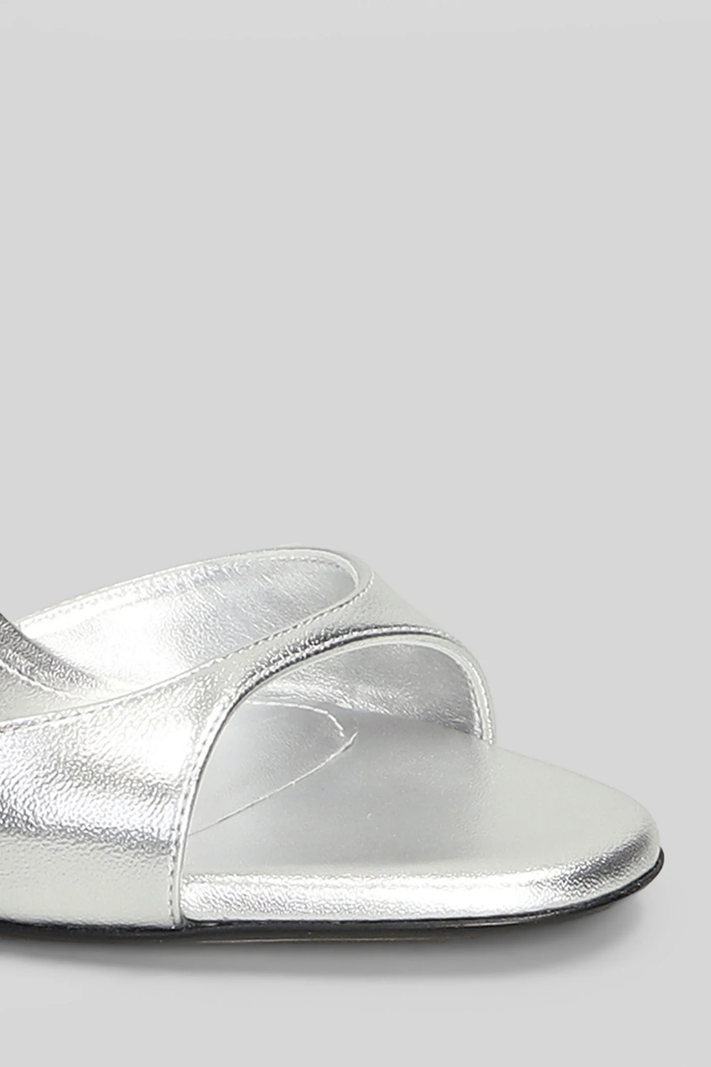 Bar 110 Sandals in silver leather - Image 5