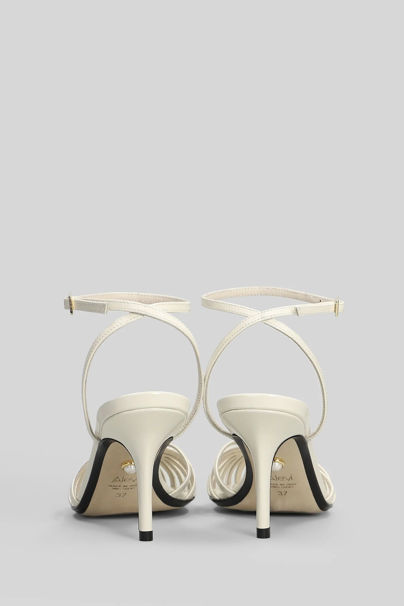 Blake 75 Sandals in white patent leather - Image 4