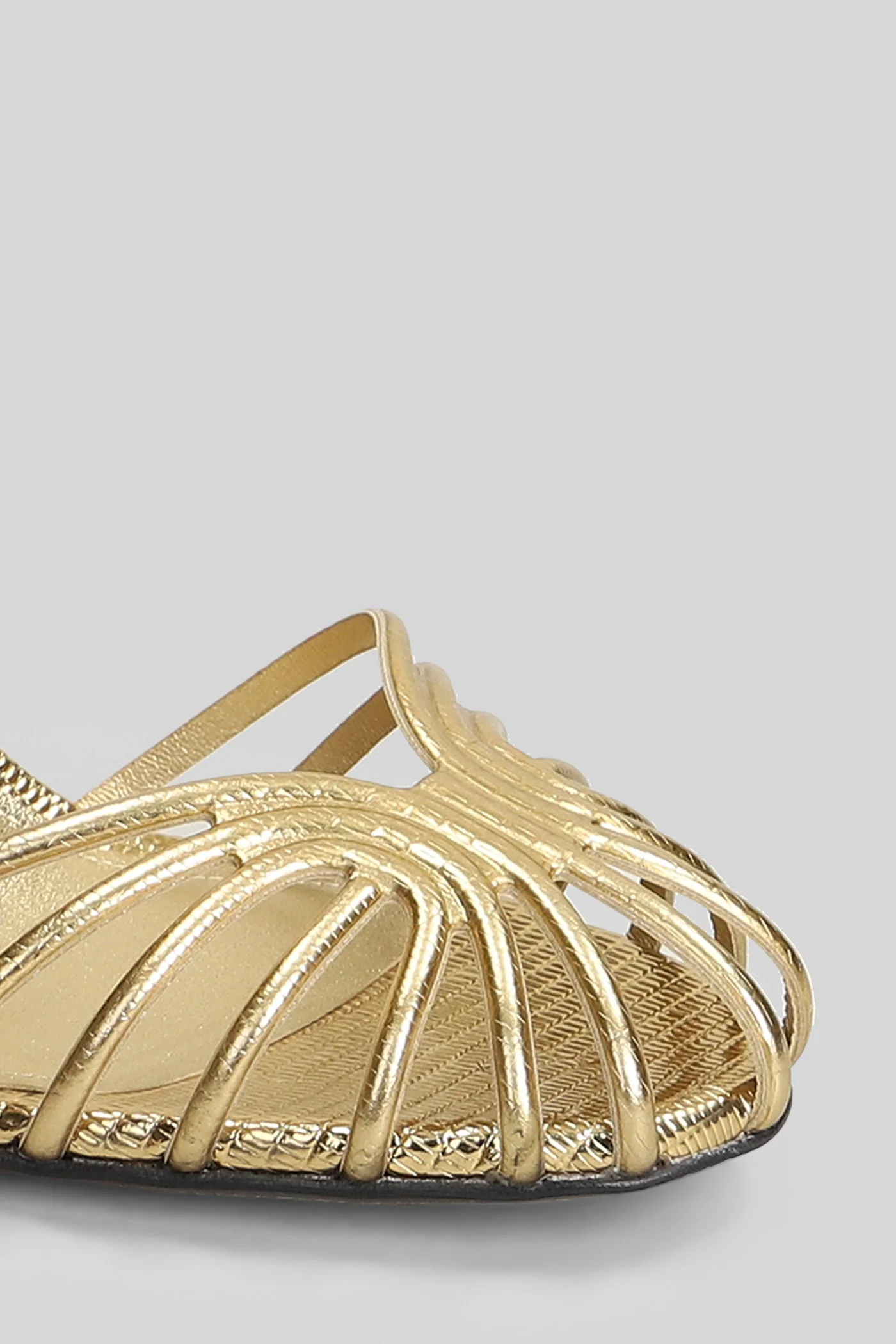 Blake 95 Sandals in gold leather - Image 5