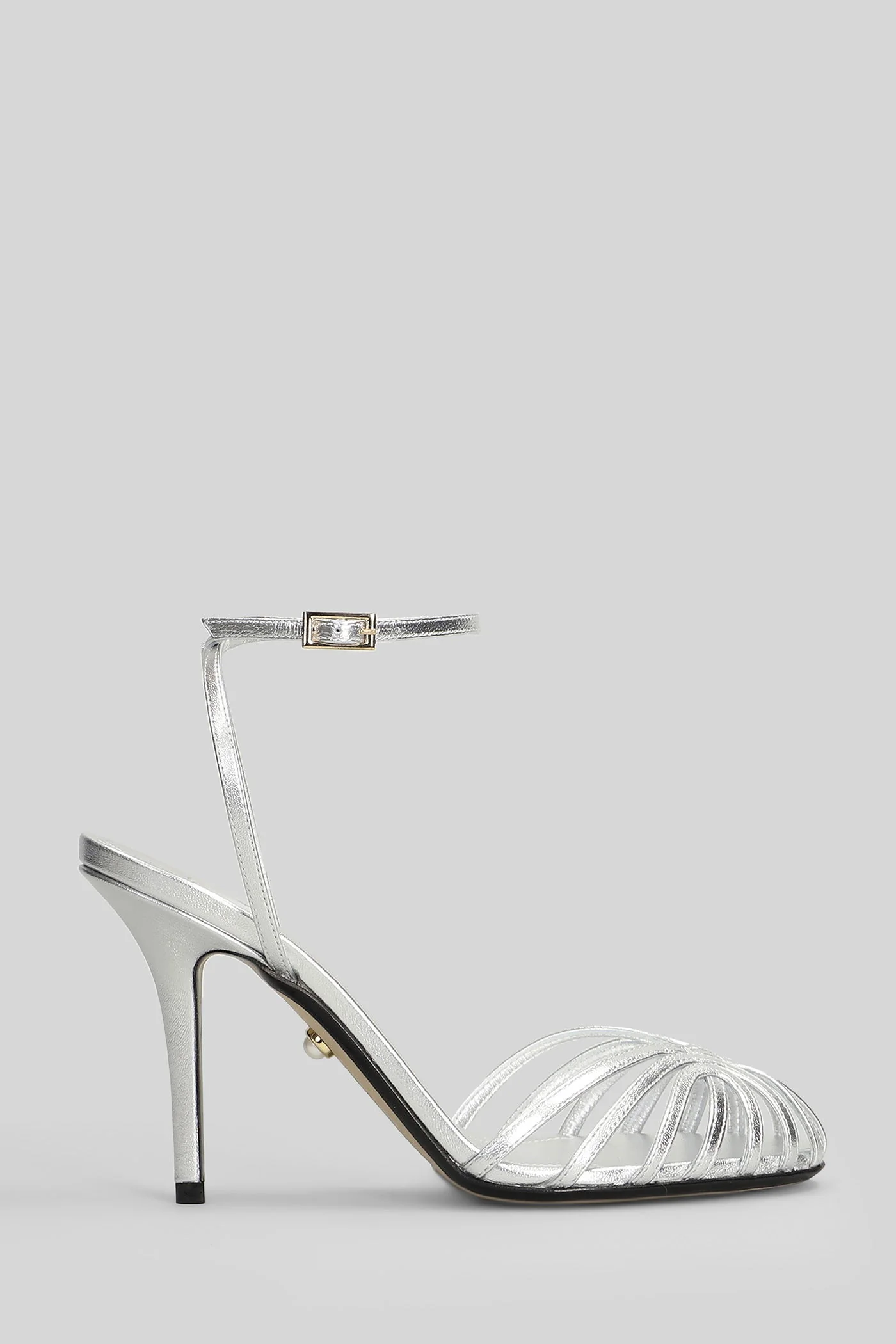 Blake 95 Sandals in silver leather - Image 11