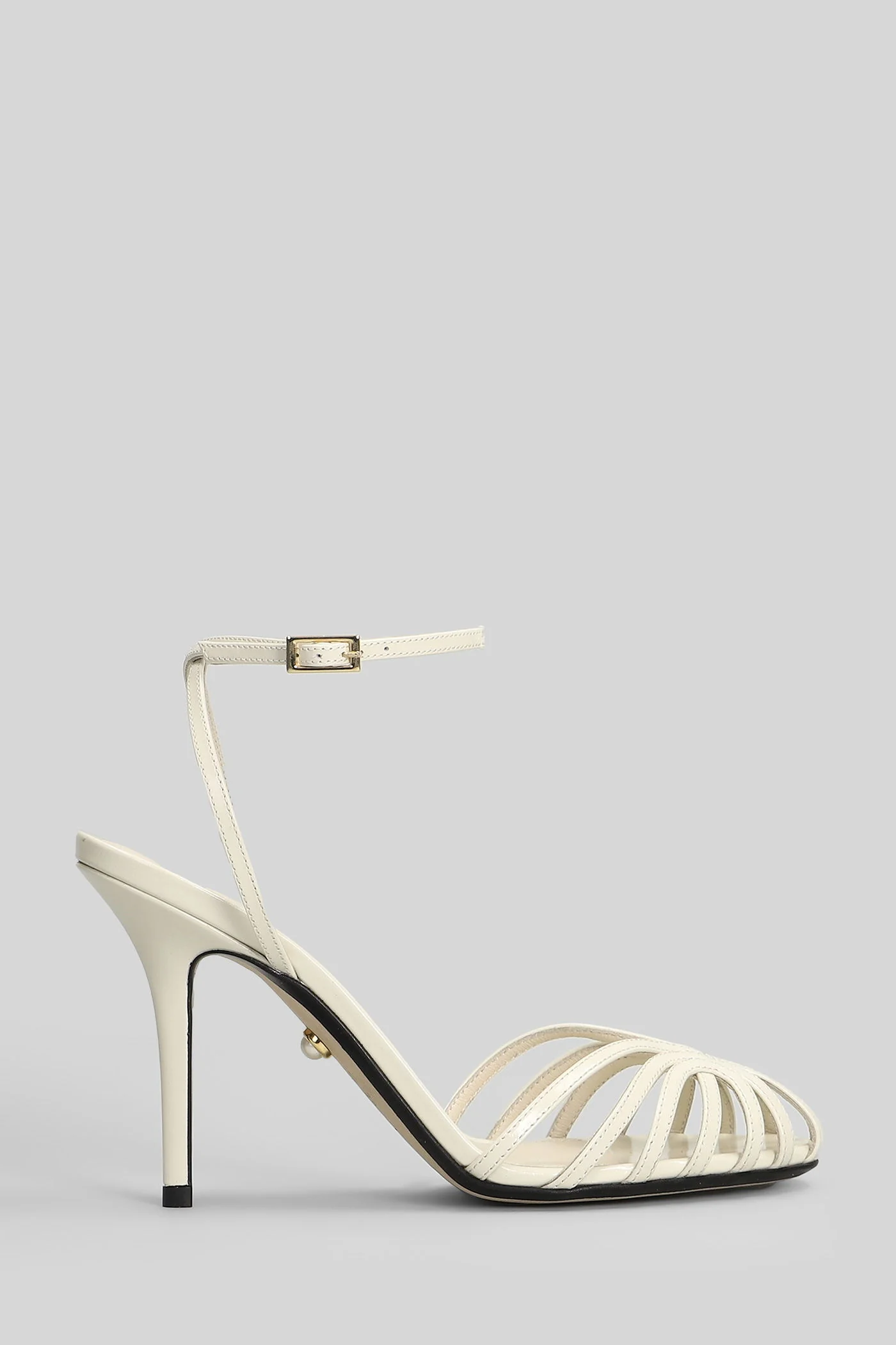 Blake 95 Sandals in white patent leather