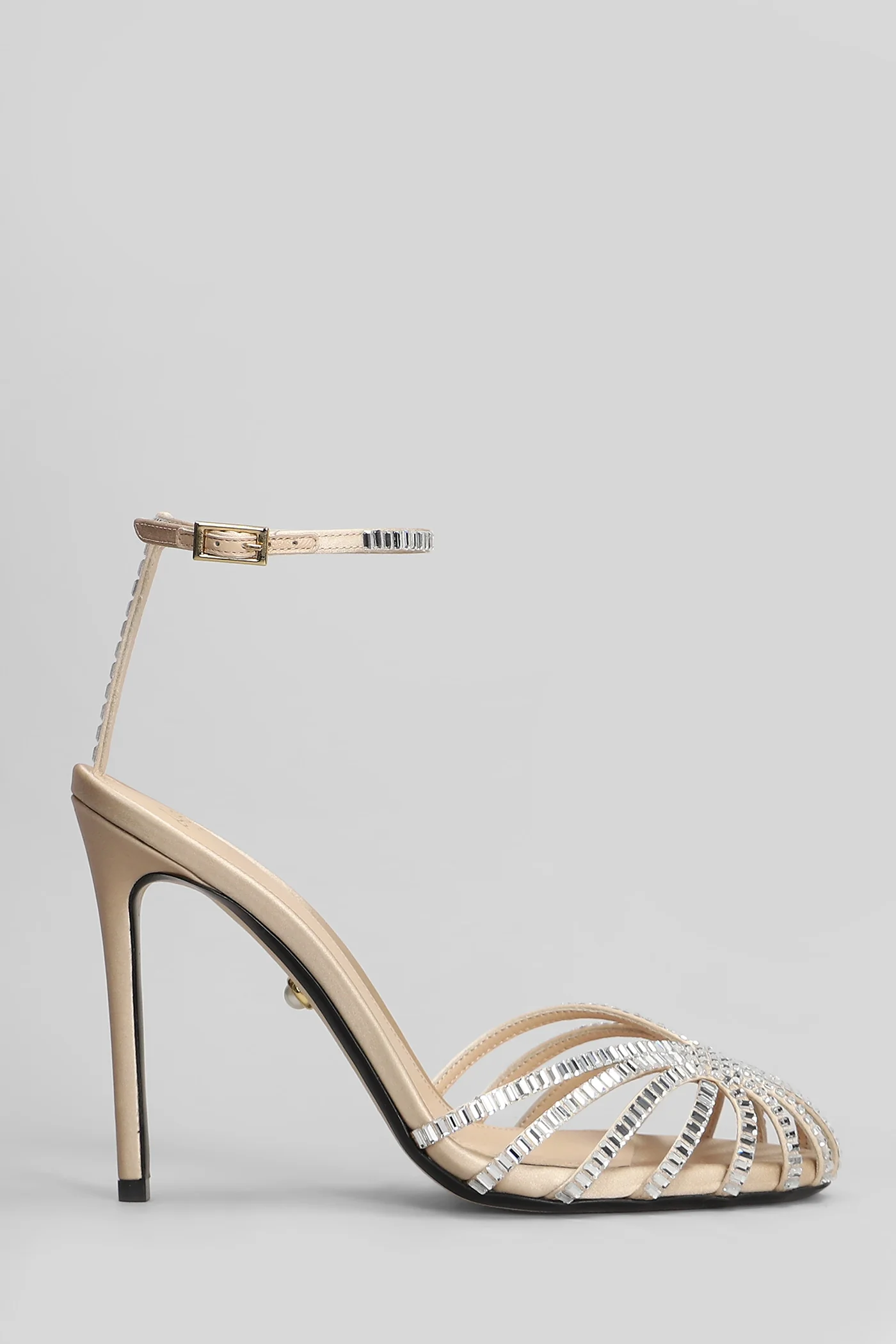 Penelope 110 Sandals in beige satin
