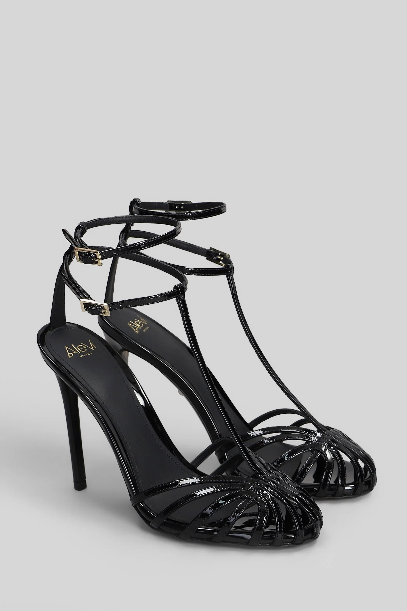 Stella 110 Sandals in black patent leather - Image 2
