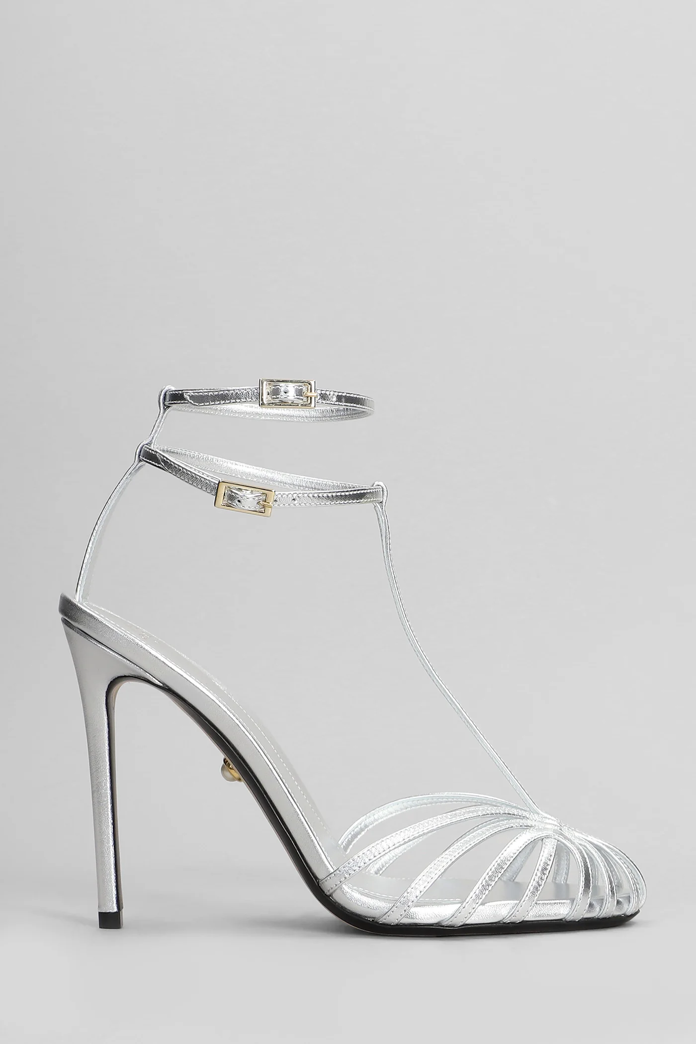 Stella 110 Sandals in silver leather