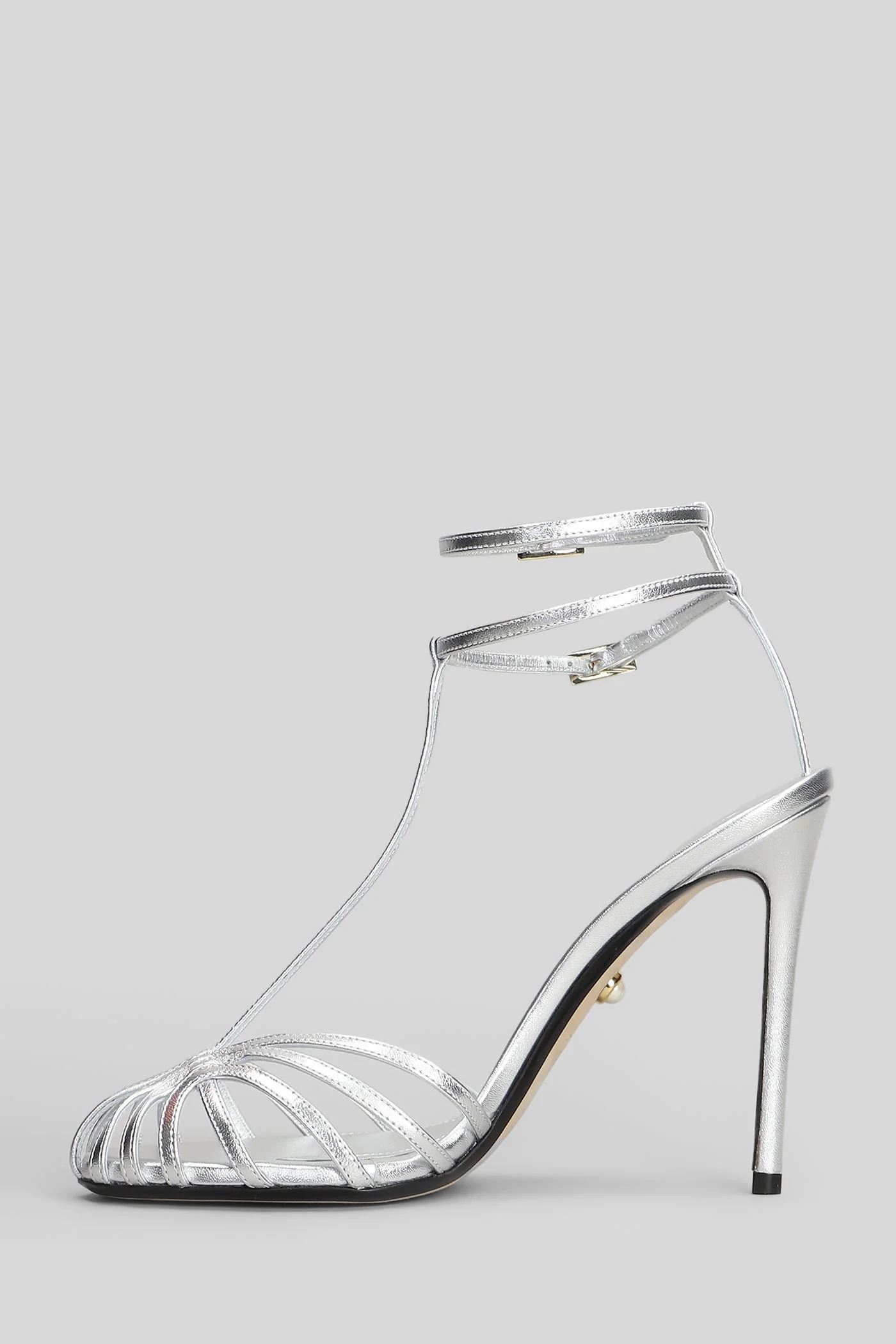 Stella 110 Sandals in silver leather - Image 3