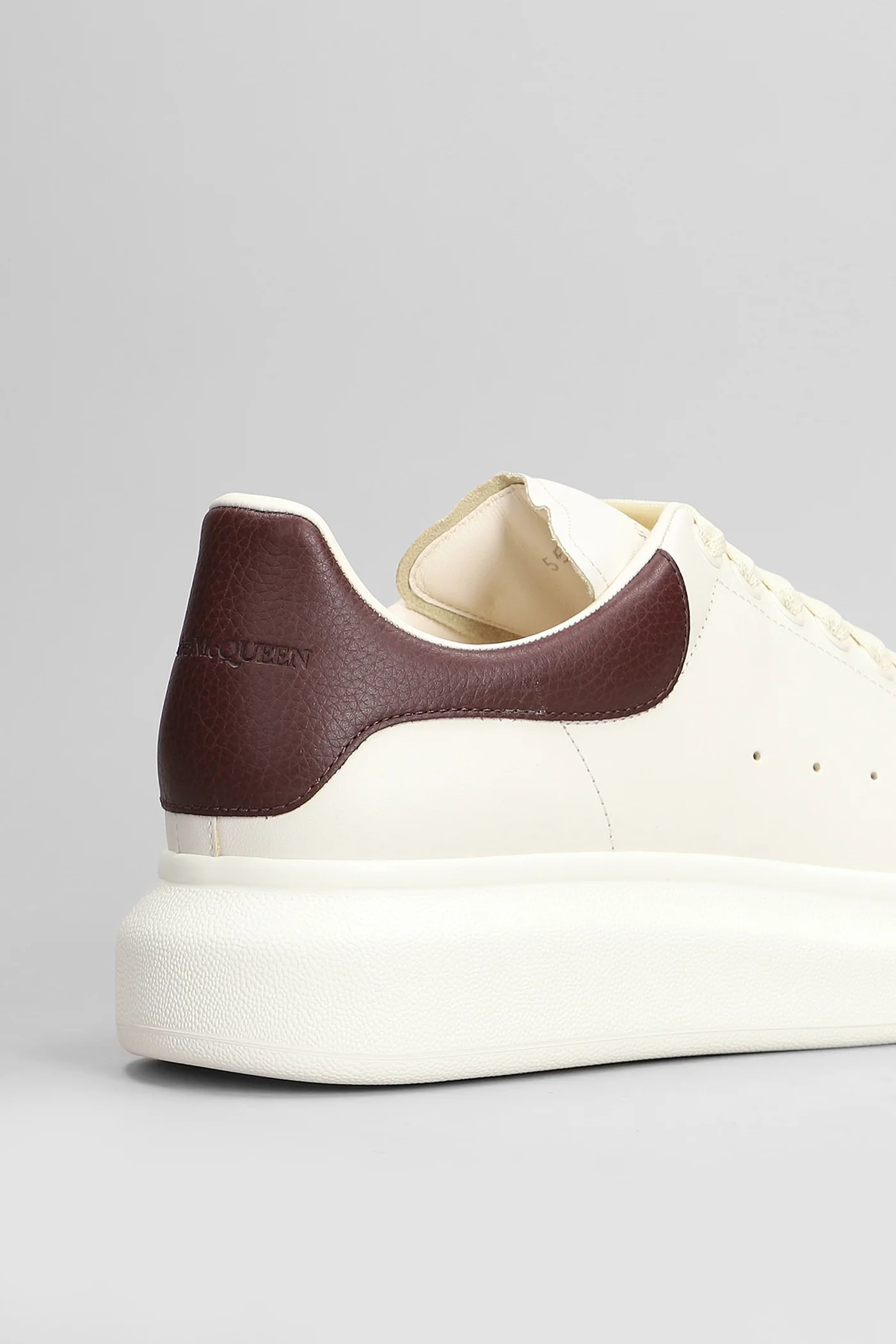 Oversize sneak Sneakers in beige leather - Image 5