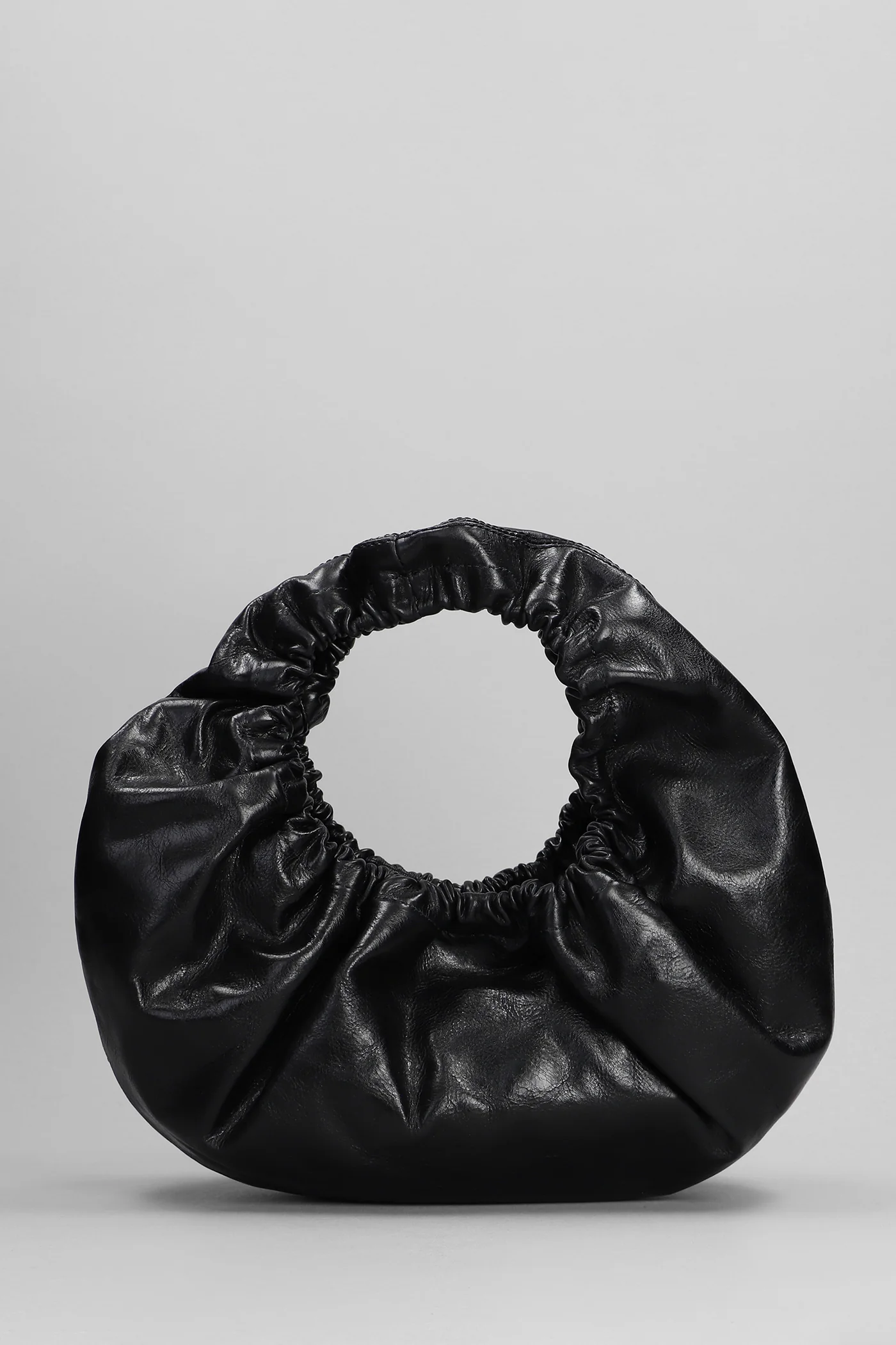 Crescent Hand bag in black leather - Image 3