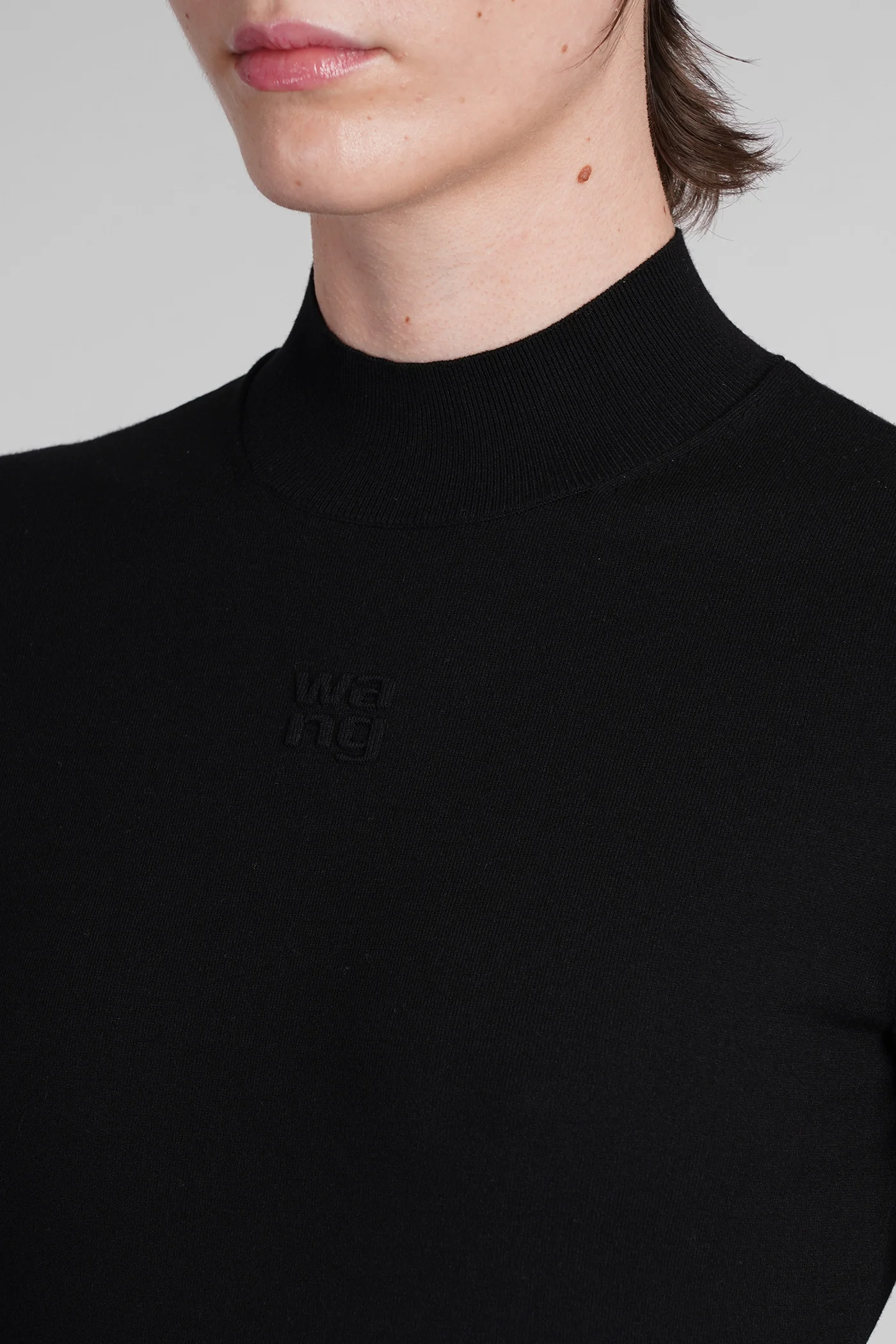 Dress woman in black viscose - Image 5