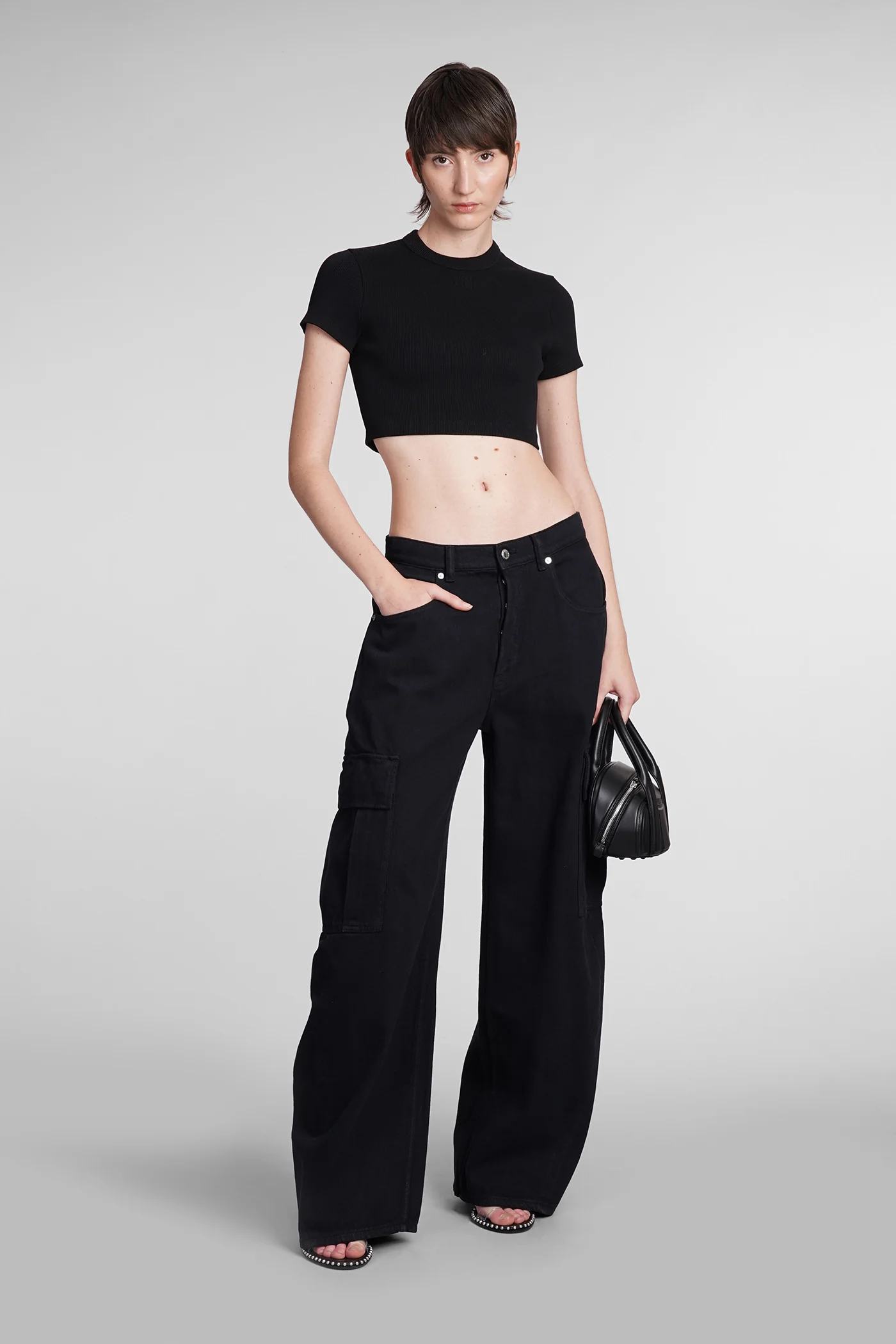 Jeans in black cotton - Image 2