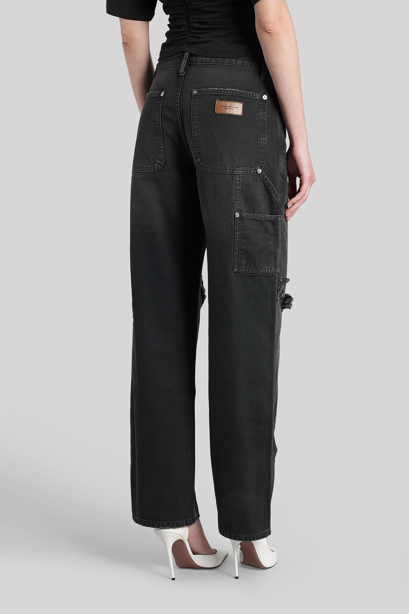 Jeans in black cotton - Image 3