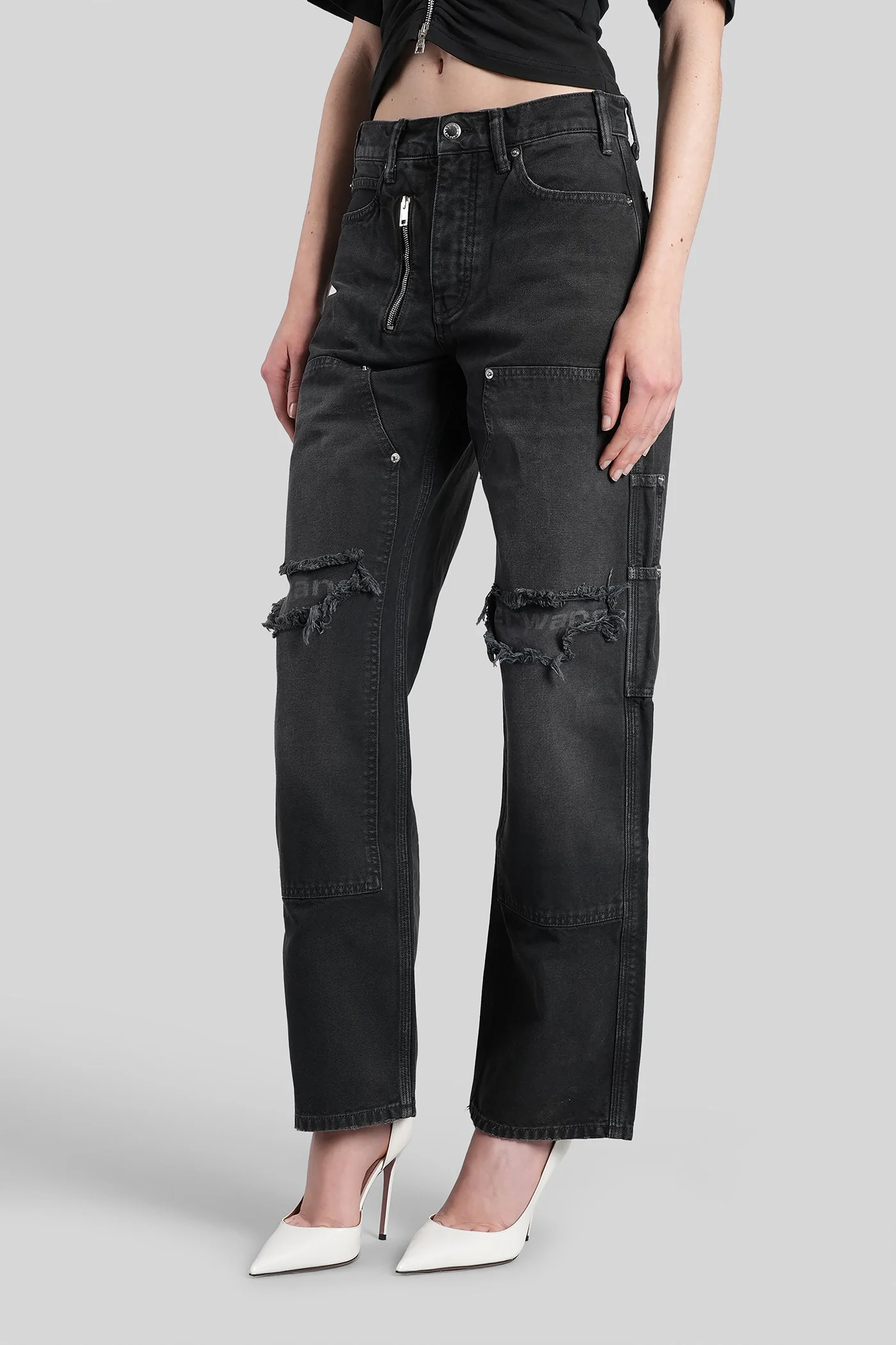Jeans in black cotton - Image 4