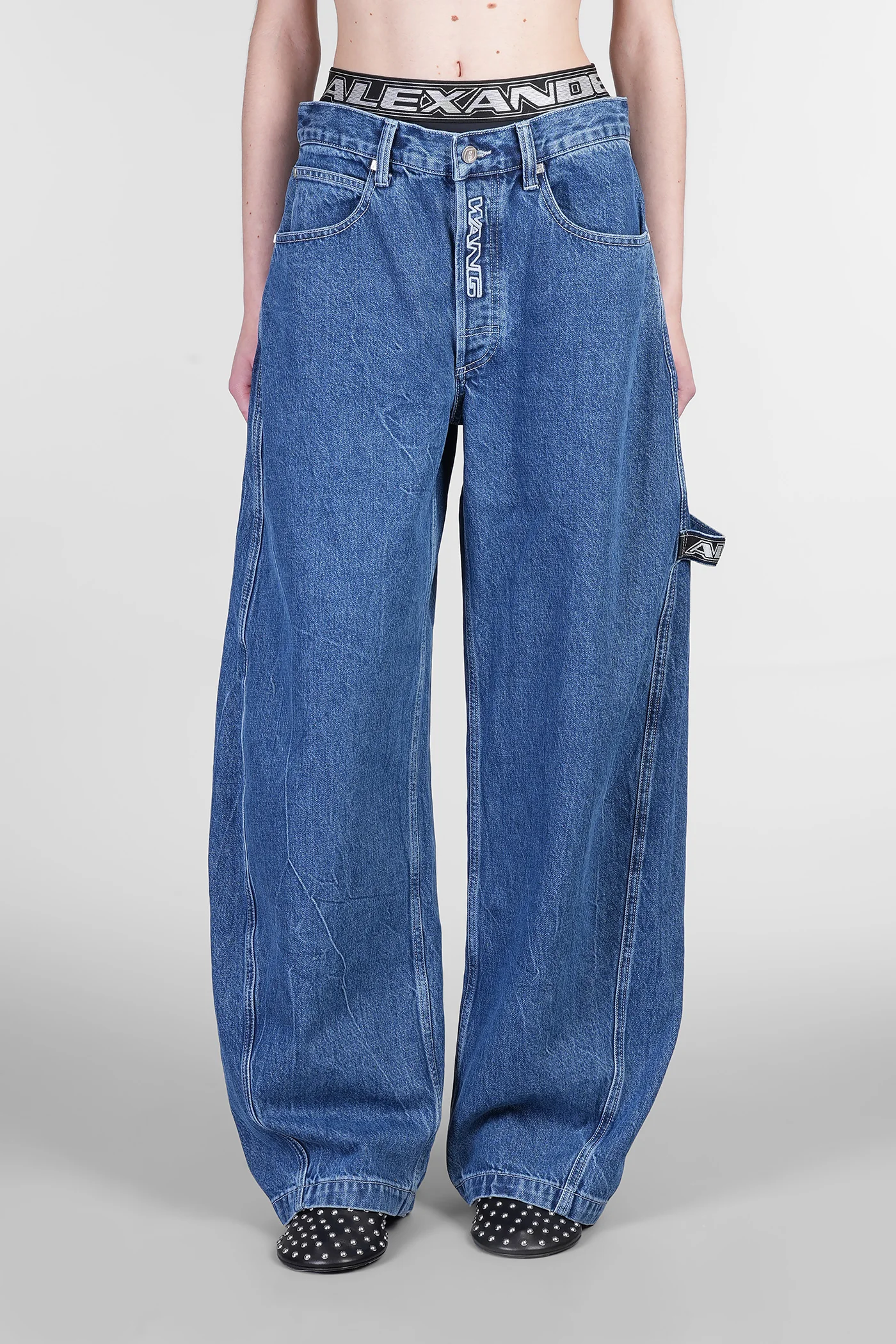 Jeans in blue cotton