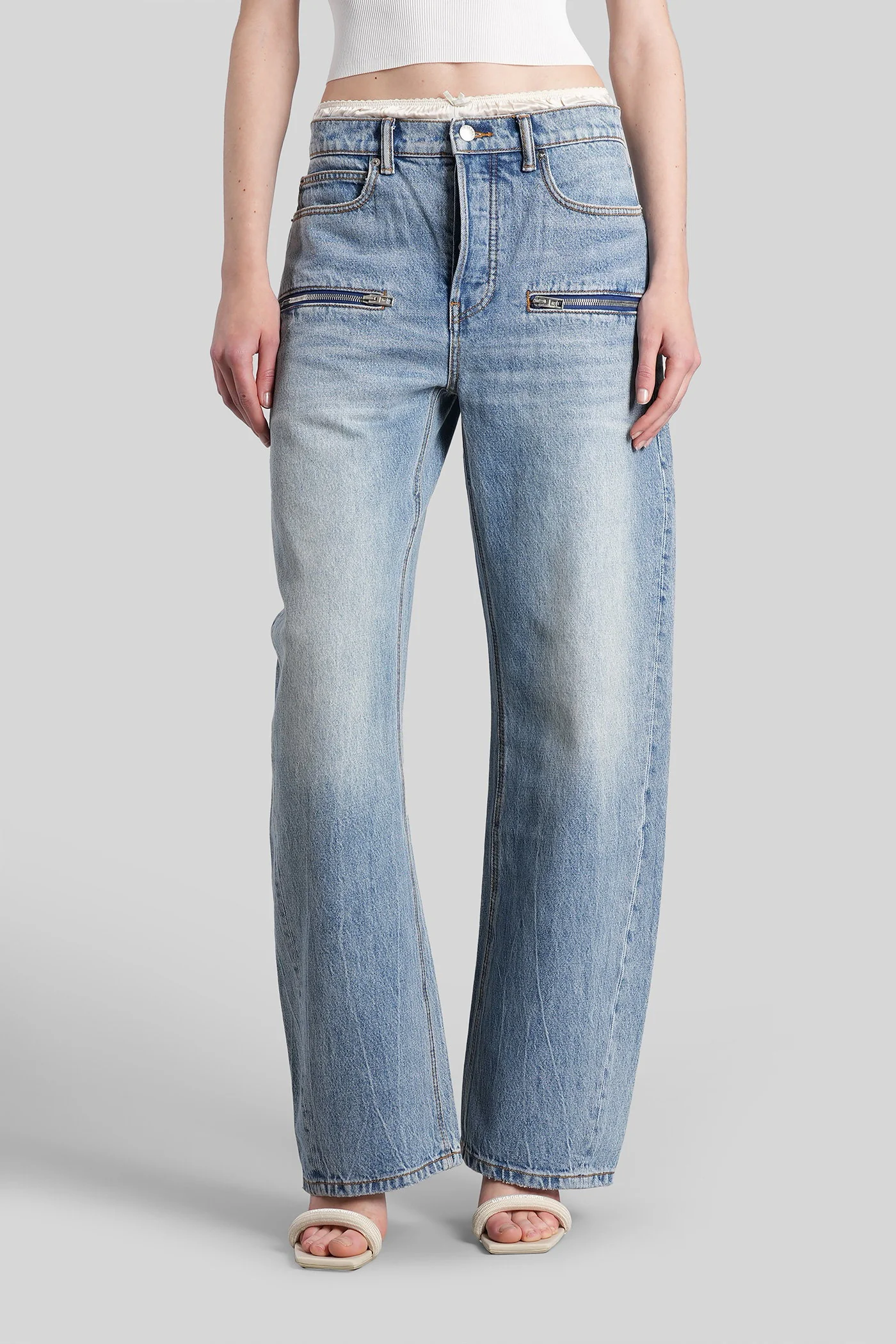 Jeans in blue cotton