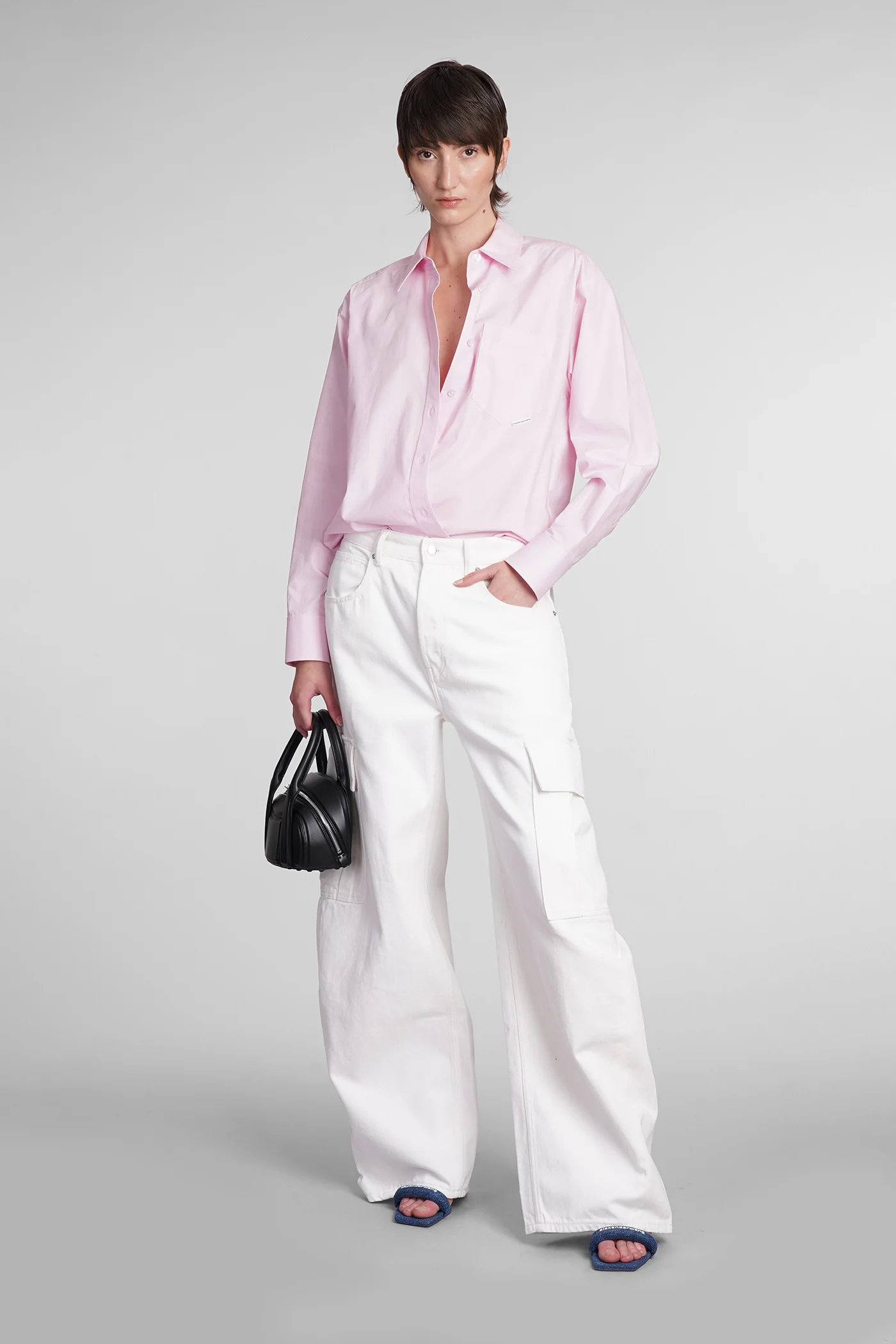 Jeans in white cotton - Image 2