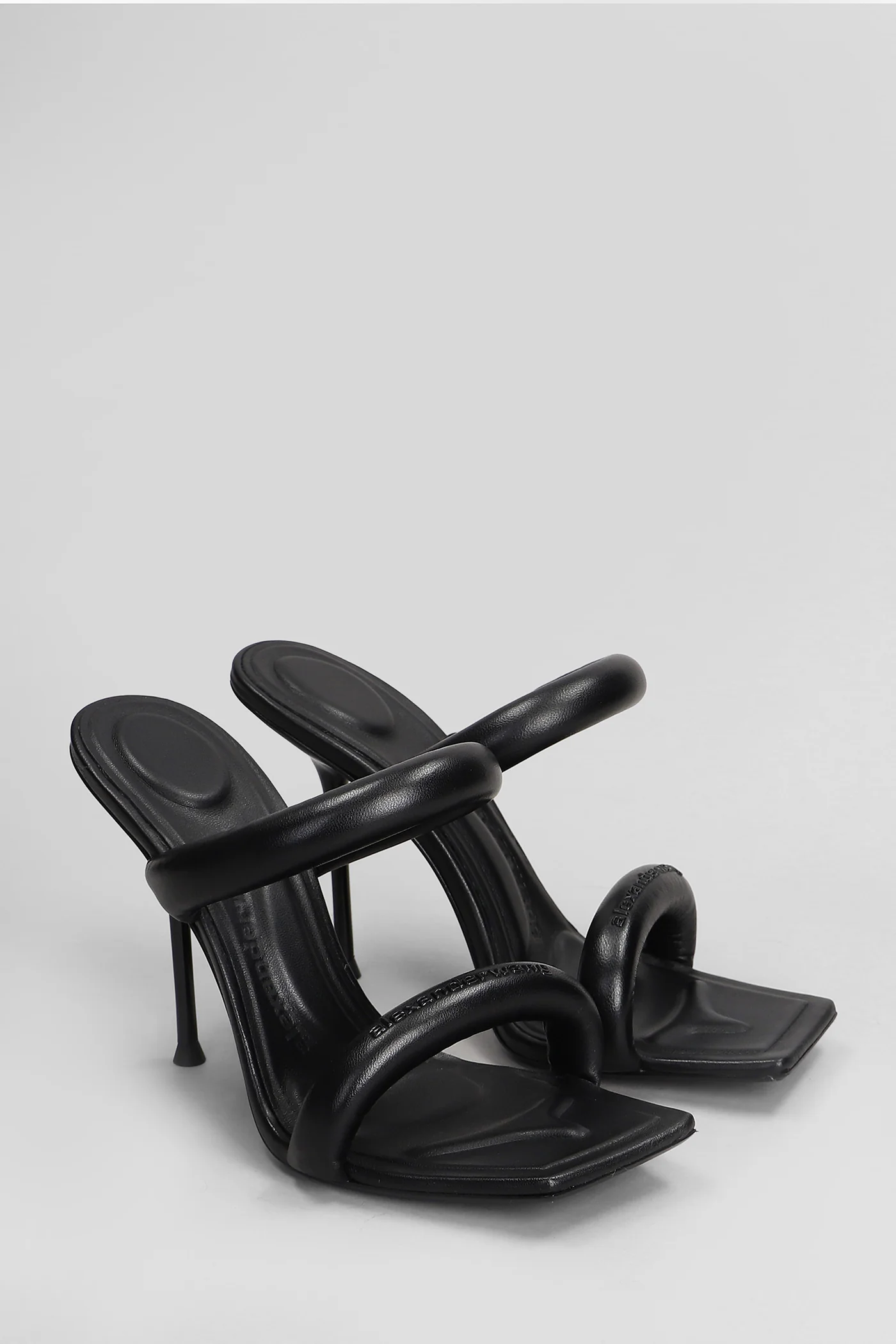 Julie 105 Sandals in black leather - Image 2