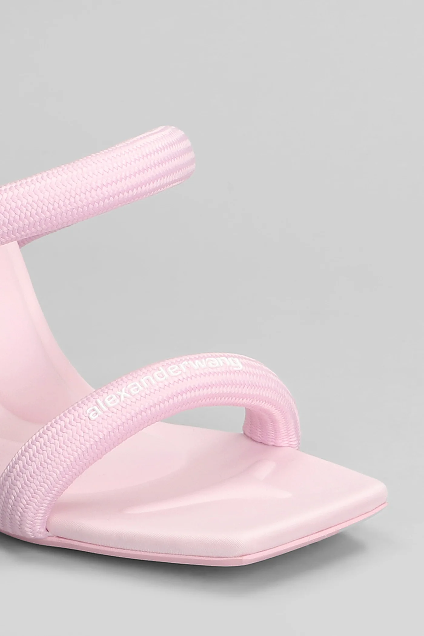 Julie tubular Sandals in rose-pink nylon - Image 5