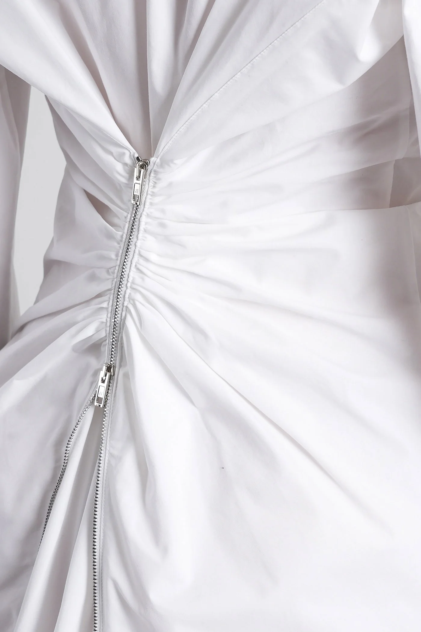 Mini dress in white cotton - Image 5