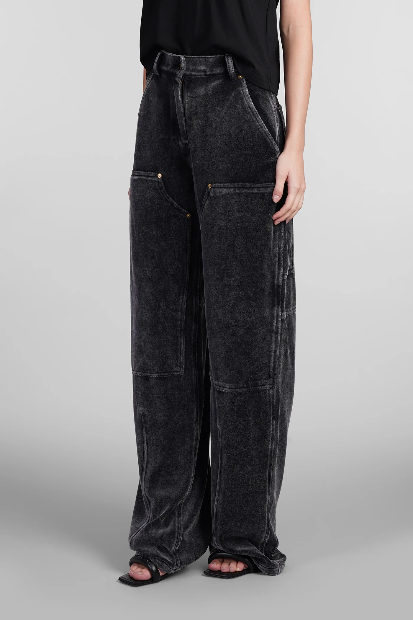 Pants in black cotton - Image 4