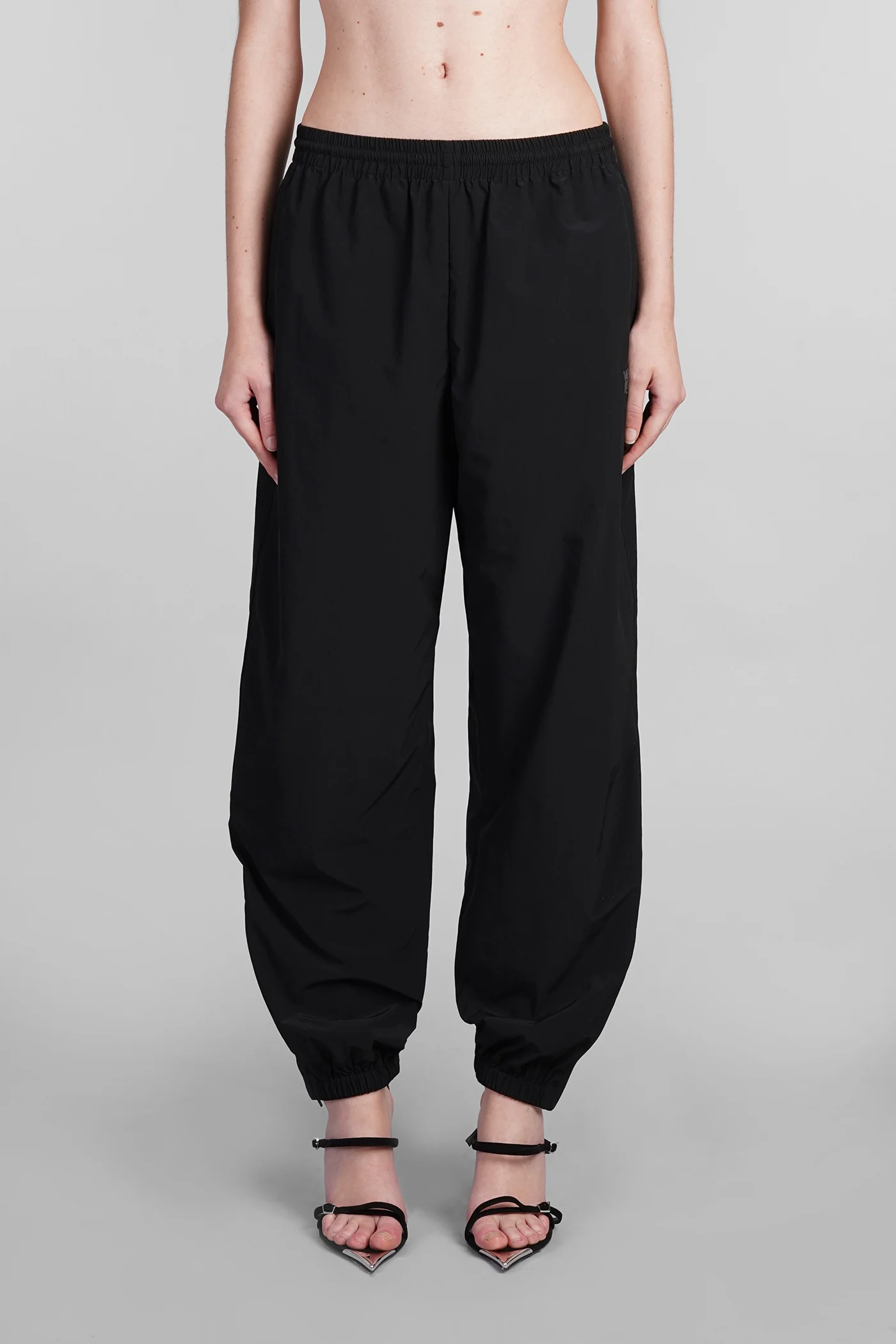 Pants in black polyester