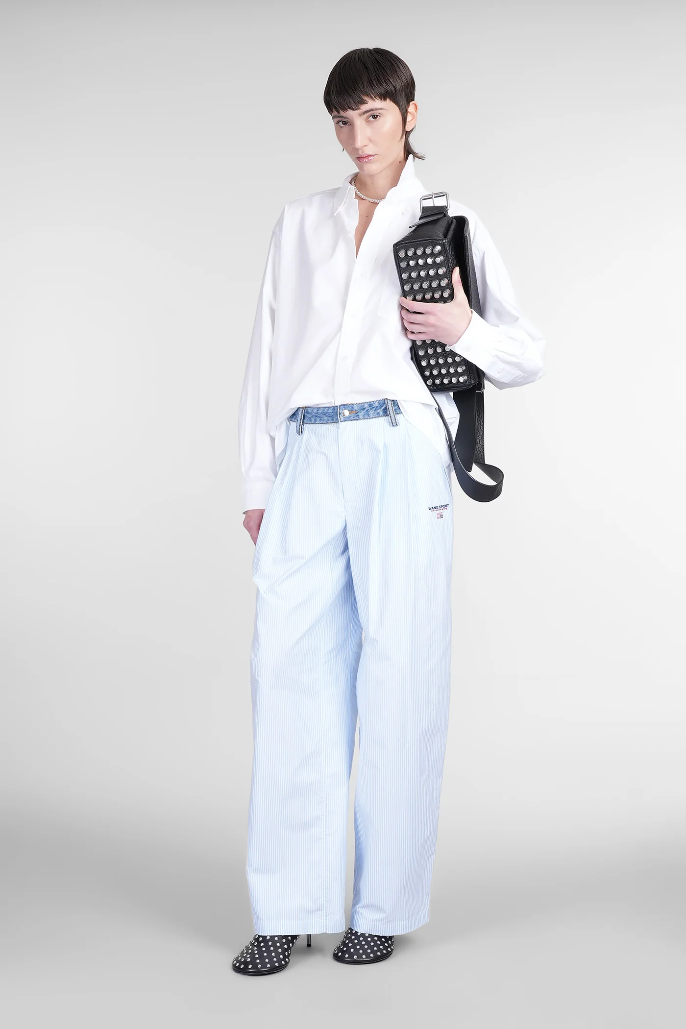 Pants in blue cotton - Image 2
