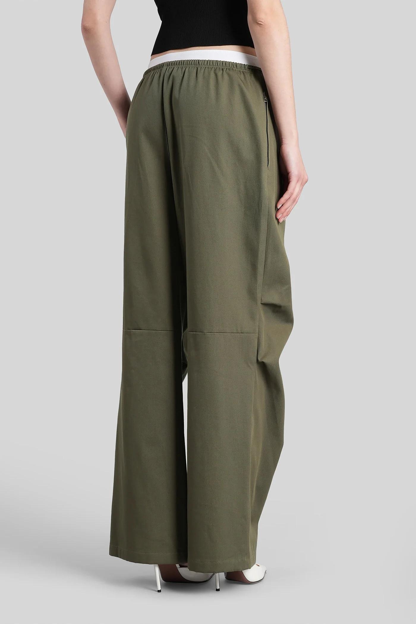 Pants in green cotton - Image 3