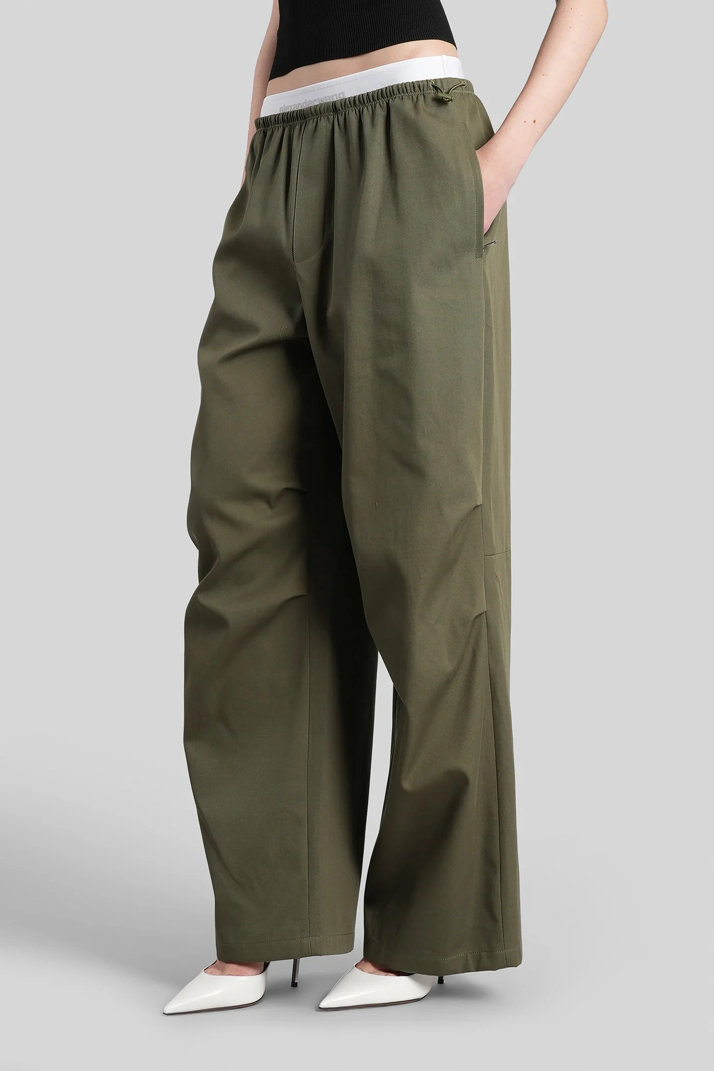 Pants in green cotton - Image 4