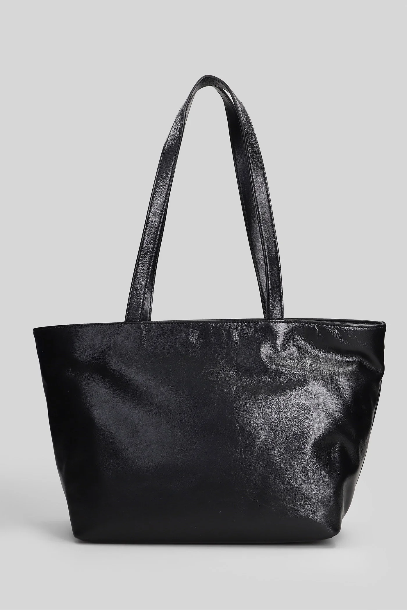Punch medium Tote in black leather - Image 3