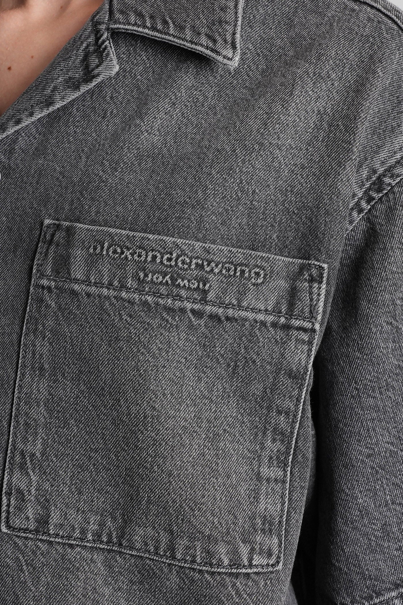 Shirt in grey cotton - Image 5