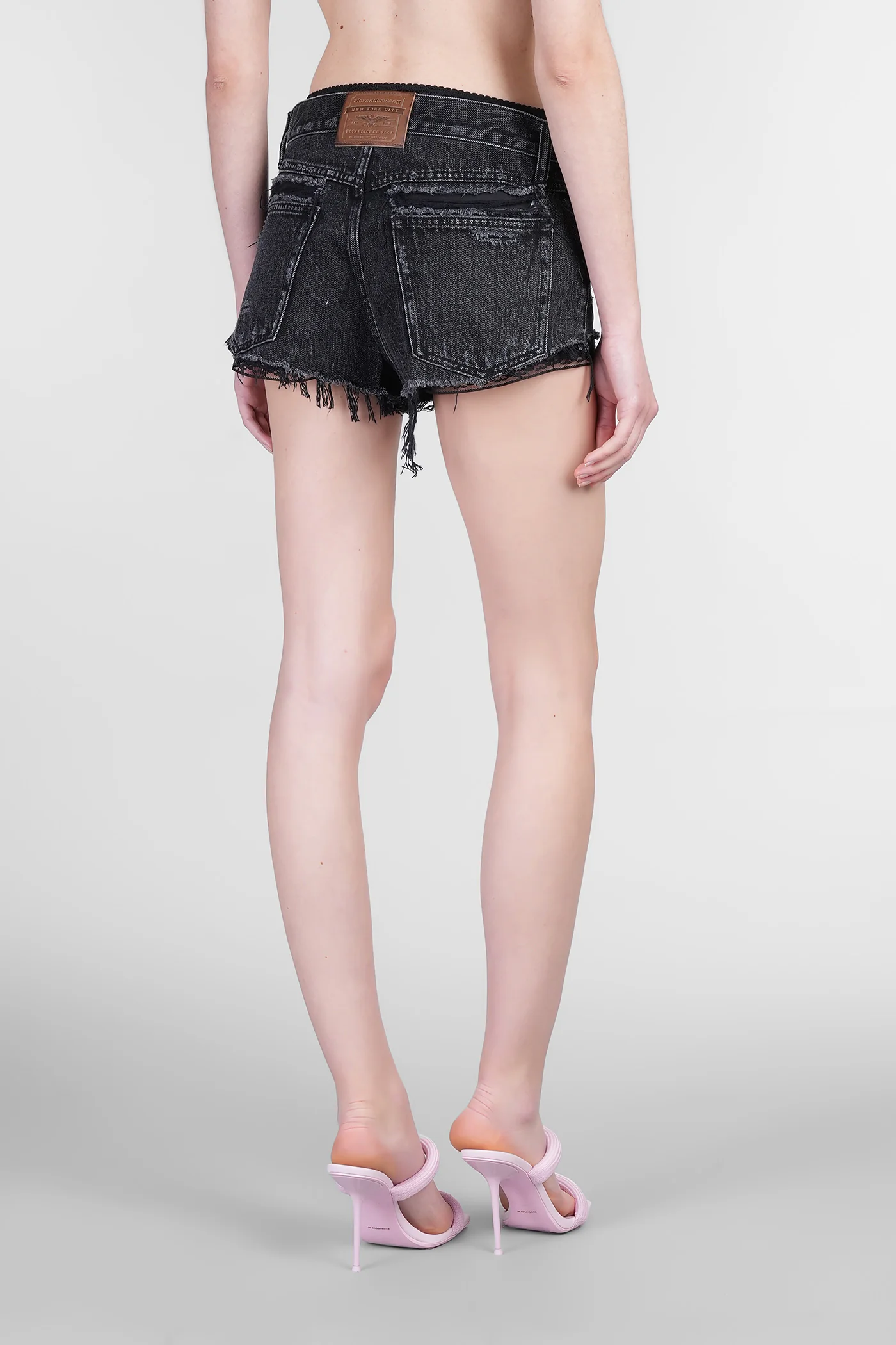 Shorts in black cotton - Image 3