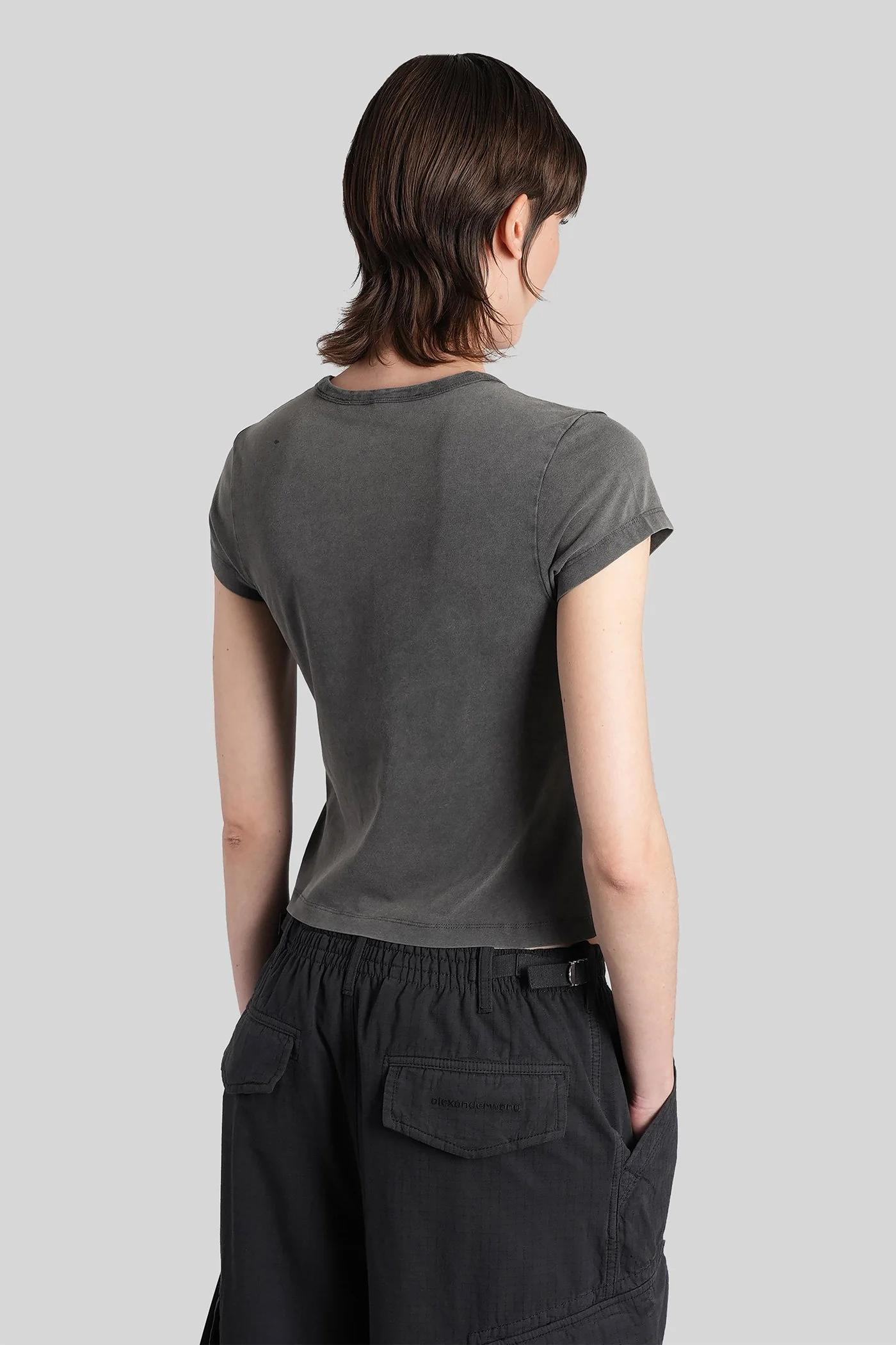 T-Shirt in black cotton - Image 3