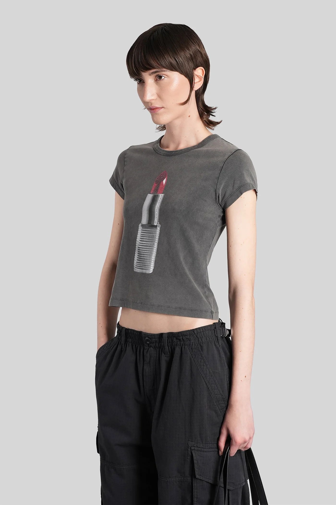 T-Shirt in black cotton - Image 4