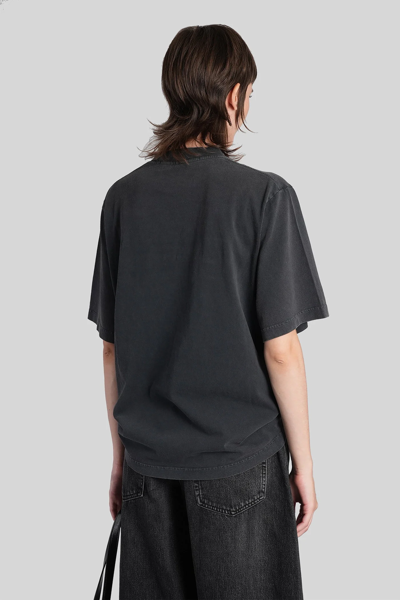 T-Shirt in black cotton - Image 3