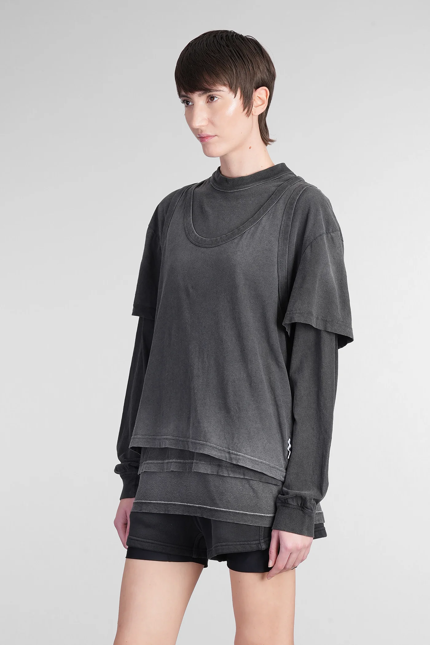T-Shirt in grey cotton - Image 4