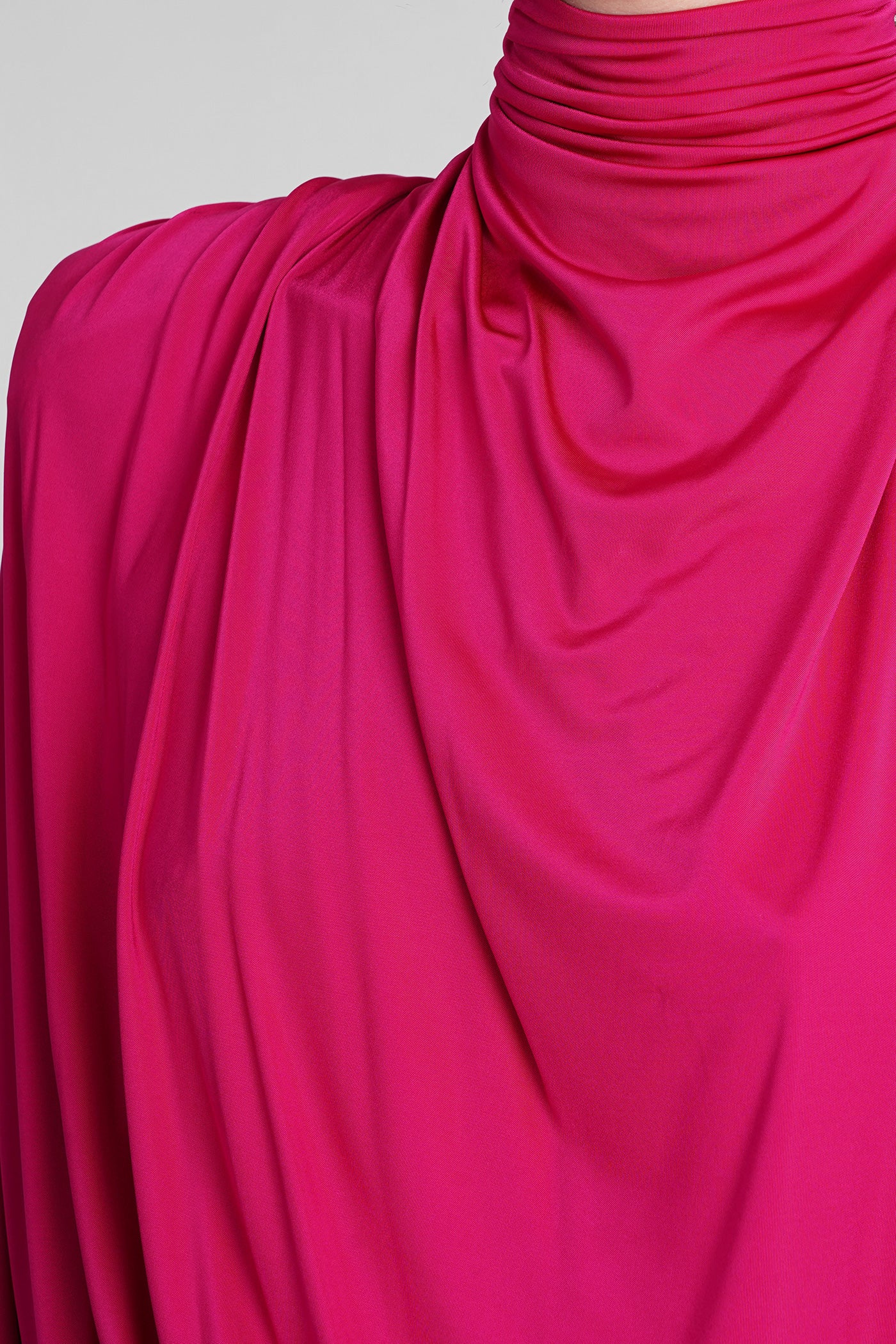 Dress woman  in fuxia viscose - Image 5