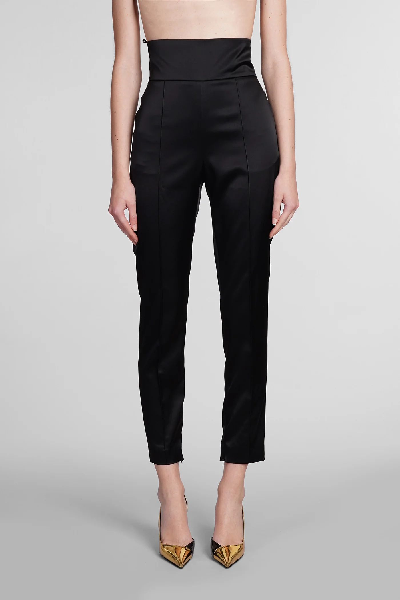 Pants in black Triacetate