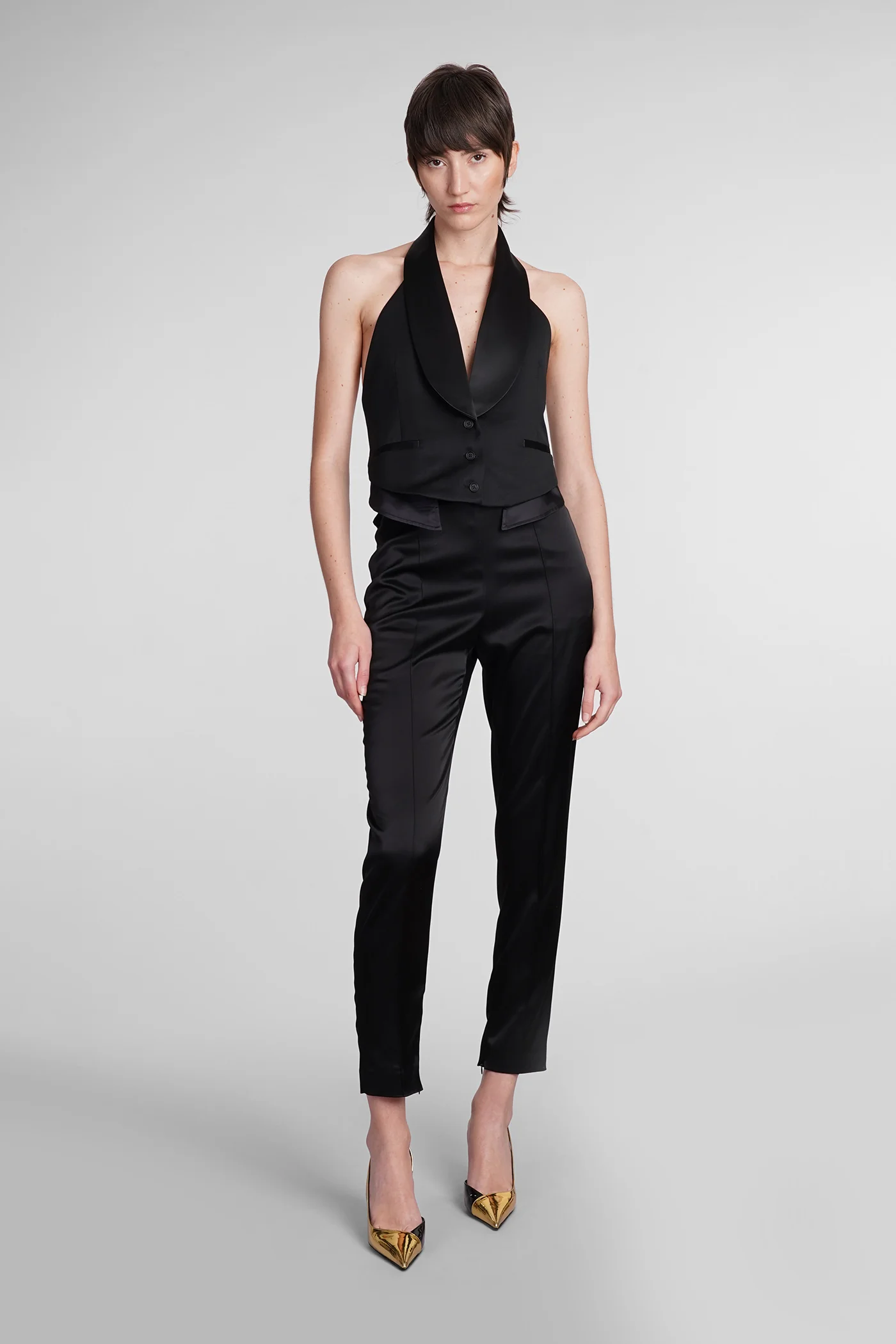 Pants in black Triacetate - Image 2